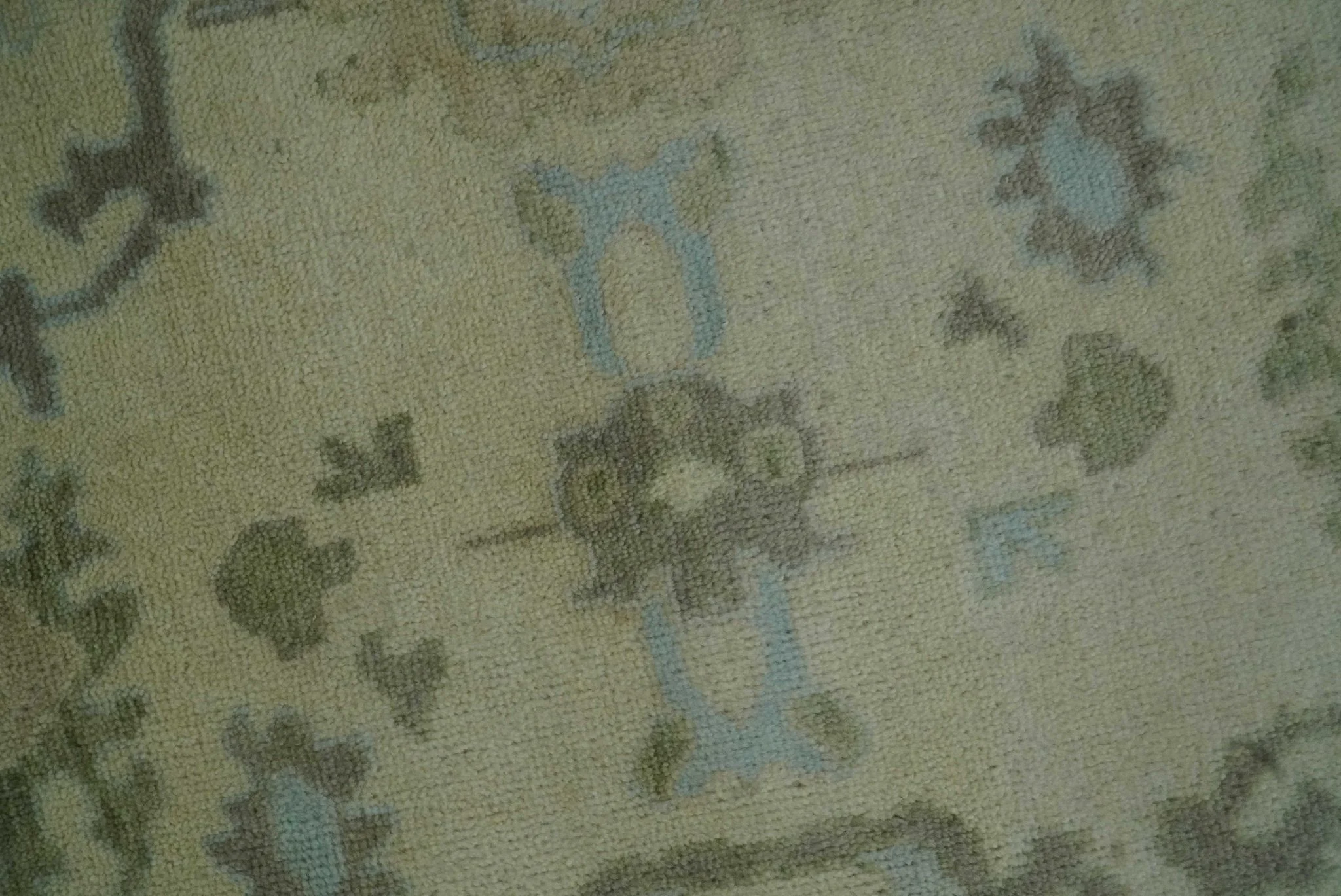 9x12 Hand Knotted Antique Style Beige and Silver Traditional Wool Rug - Image 4