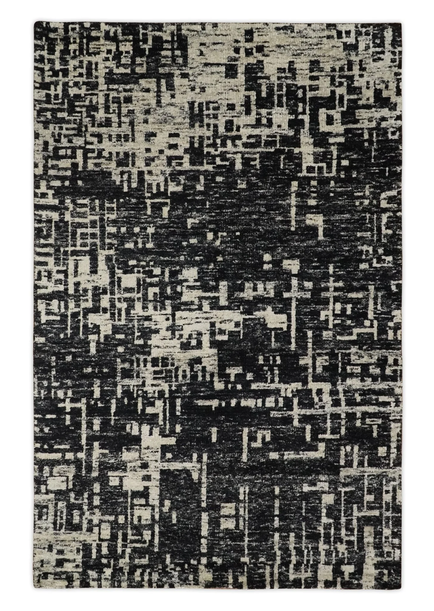 9x12 Hand Knotted Beige and Brown Modern Abstract Contemporary Recycled Silk Area Rug | OP36 - Image 13
