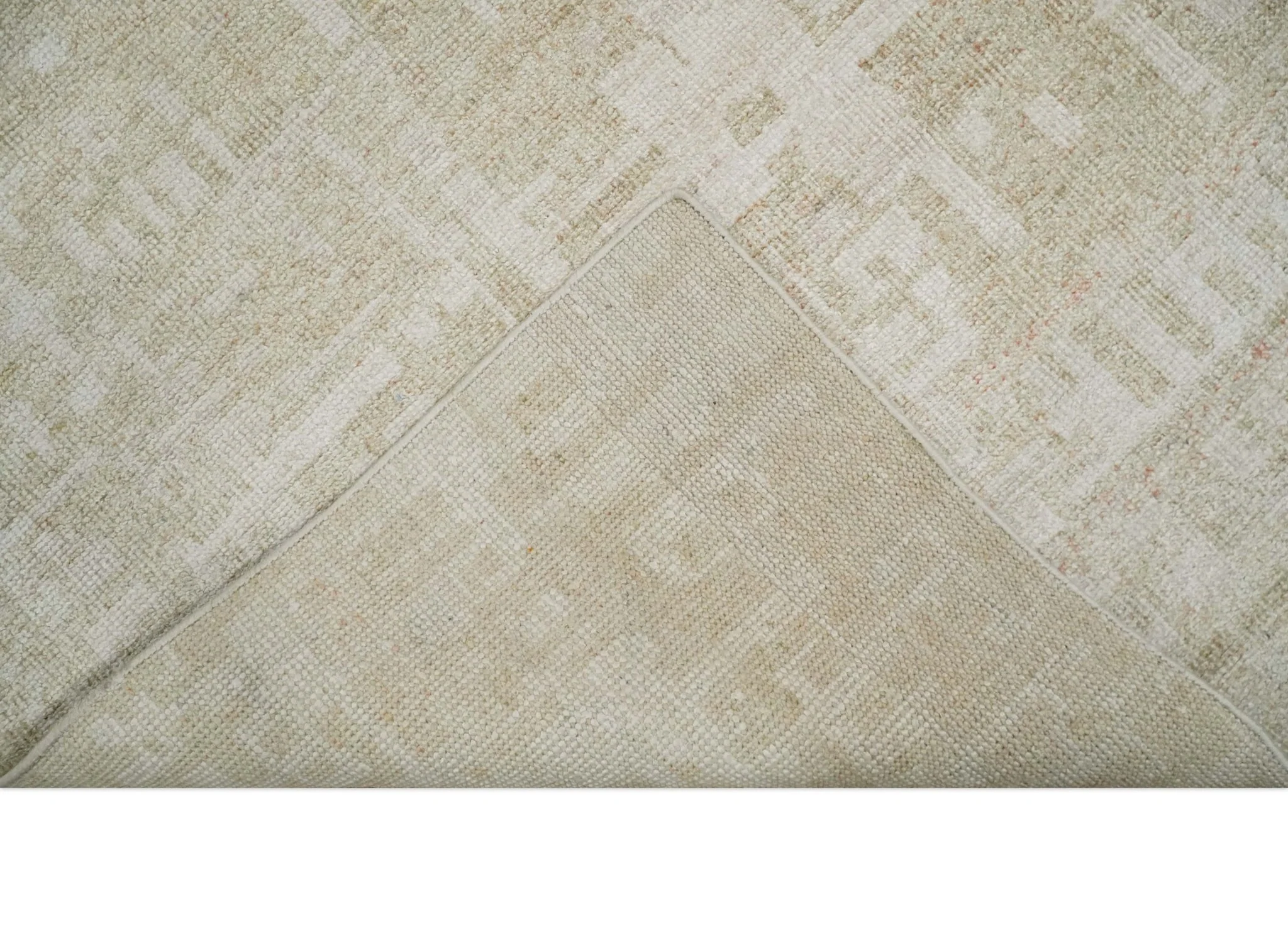8x10, 9x12 and 10x14 Hand Knotted Ivory and Beige Modern Abstract Contemporary Recycled Silk Area Rug | OP14 - Image 6
