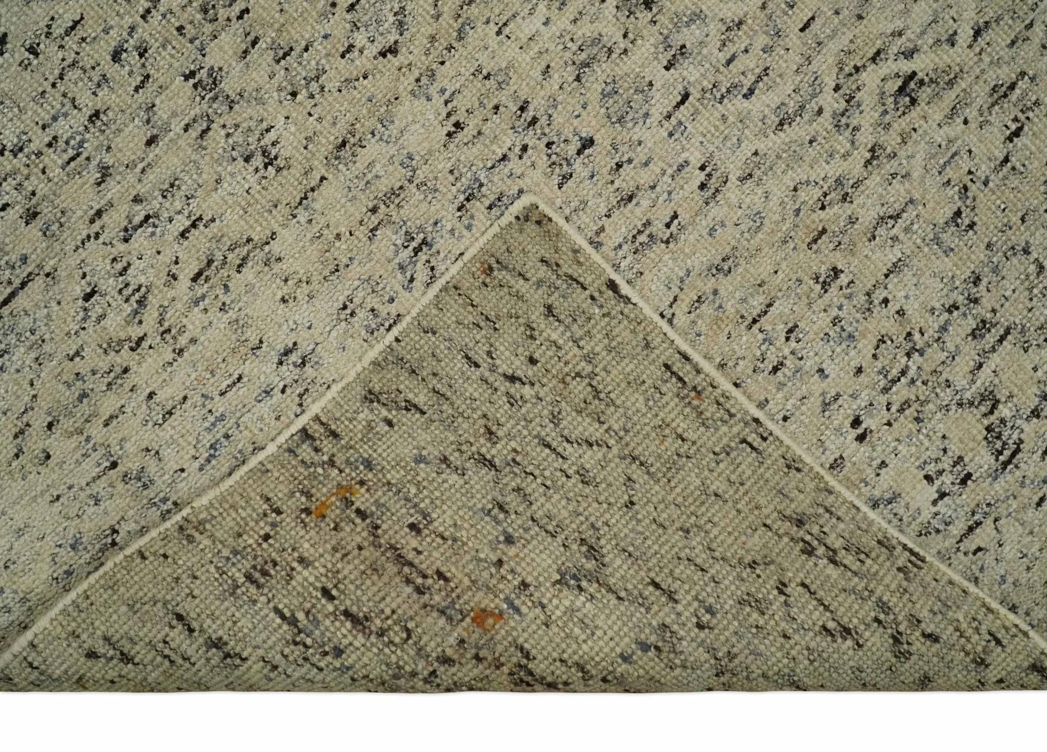 9x12 Hand Knotted Ivory, Gray and Brown Modern Contemporary Southwestern Tribal Trellis Recycled Silk Area Rug | OP23 - Image 8