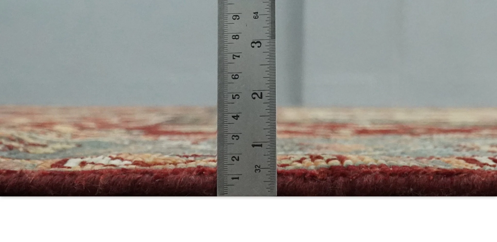 9x12 Hand Knotted Red and Gray Traditional Persian Heriz Serapi Wool Rug | TRDCP952 - Image 11