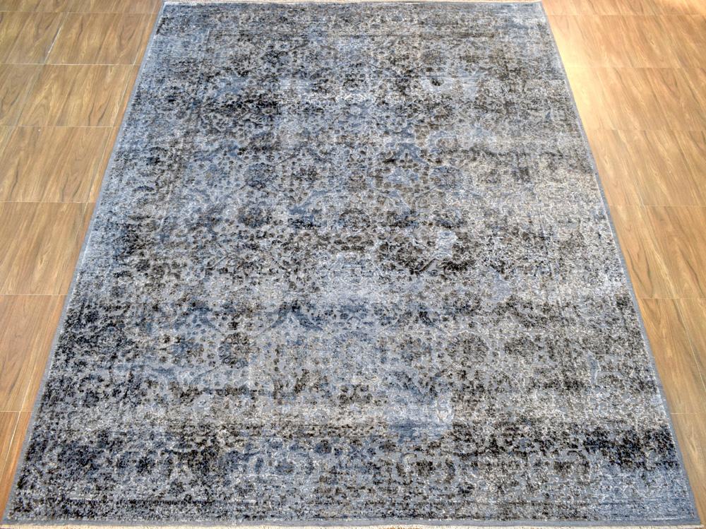 9x12 | Modern Hand made Hand-spun wool and Handspun Bamboo Silk Area Rug | TRD2028912 - Image 5