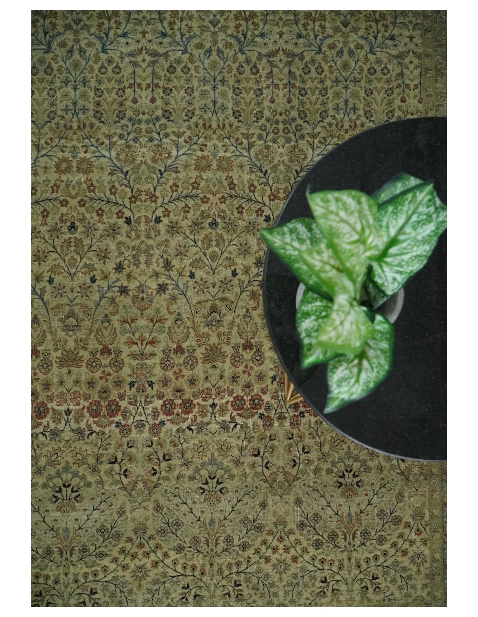8x10 and 9x12 Vintage Brown Antique Persian Tabriz Fine Hand Knotted Wool Area Rug | TRD421 - Image 13