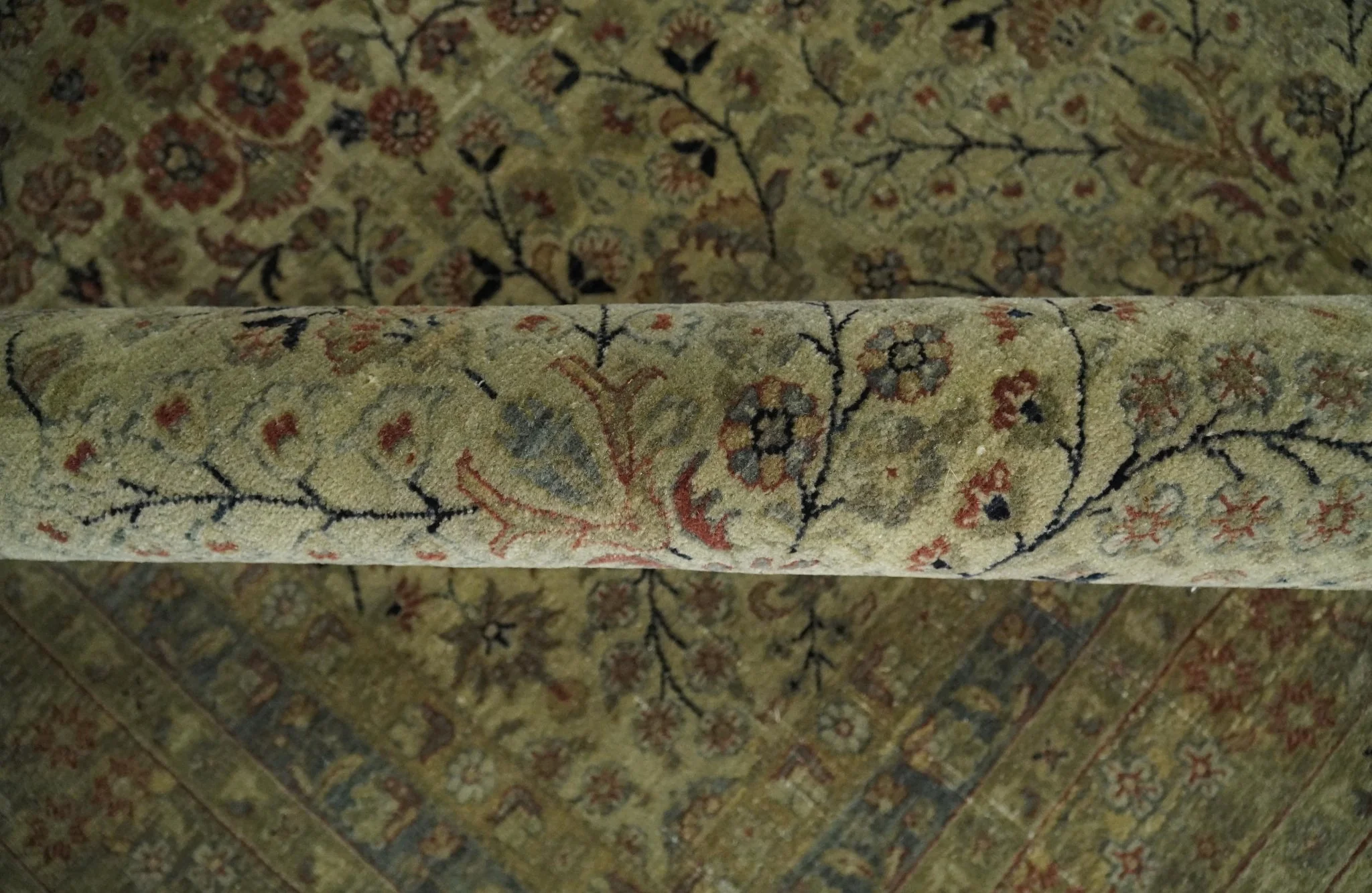 8x10 and 9x12 Vintage Brown Antique Persian Tabriz Fine Hand Knotted Wool Area Rug | TRD421 - Image 9
