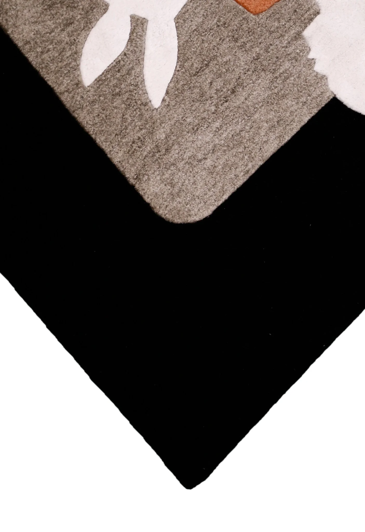 A Women Rider Horse Ivory And Black Hand Tufted 5x8 Wool Area Rug - Image 2