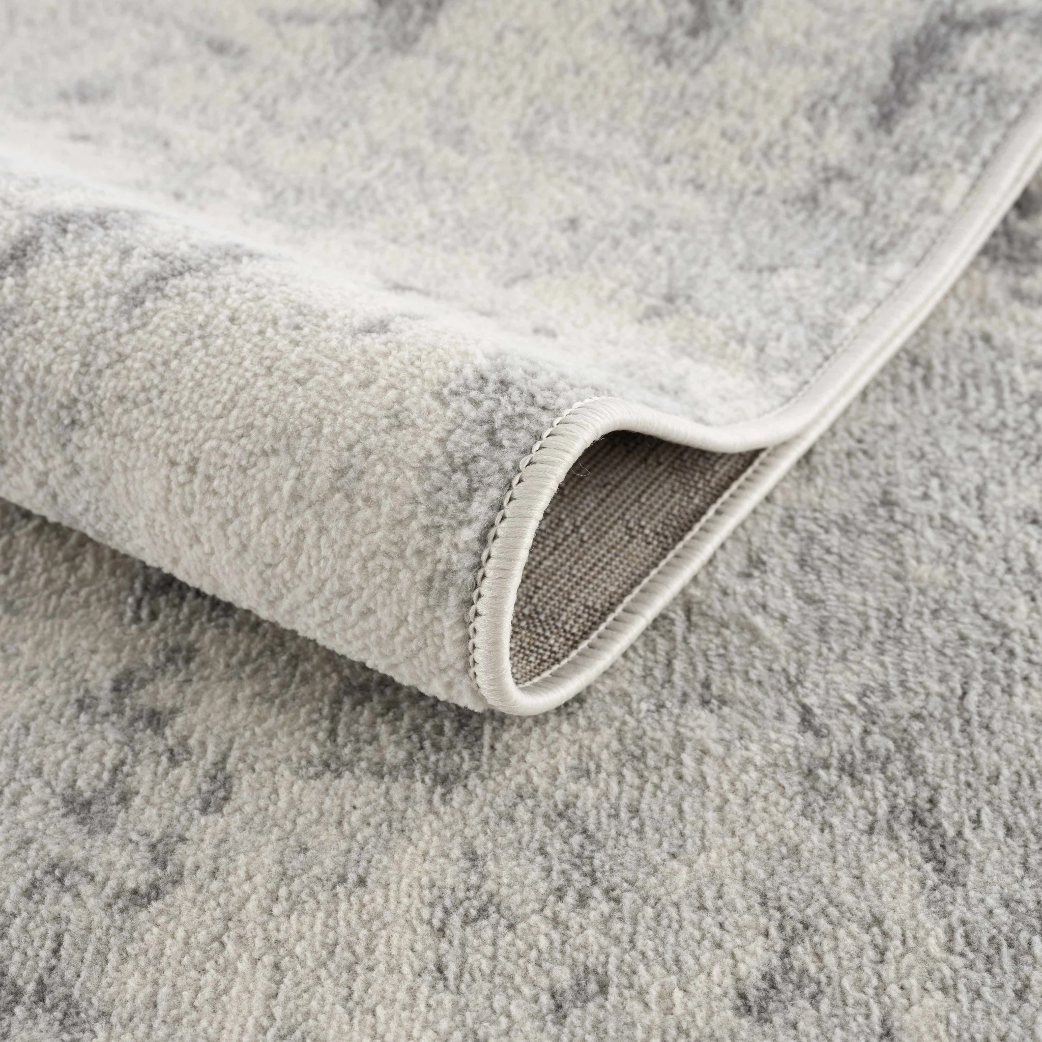 Contemporary Abstract Beige and Gray Medium Pile Multi Size Area Rug - Image 8