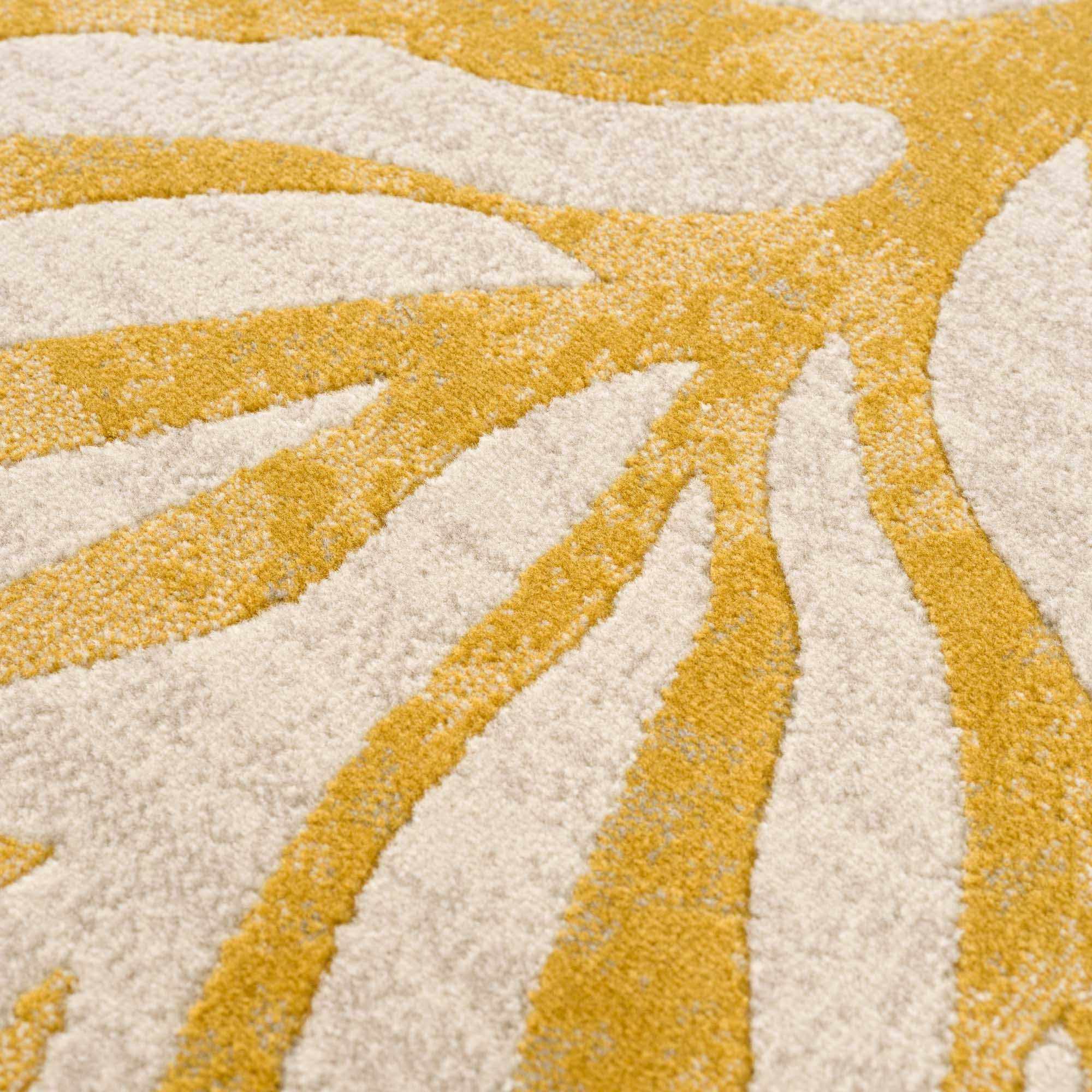 Contemporary Abstract Zebra pattern Beige and Gold Medium pile Area Rug - Image 10
