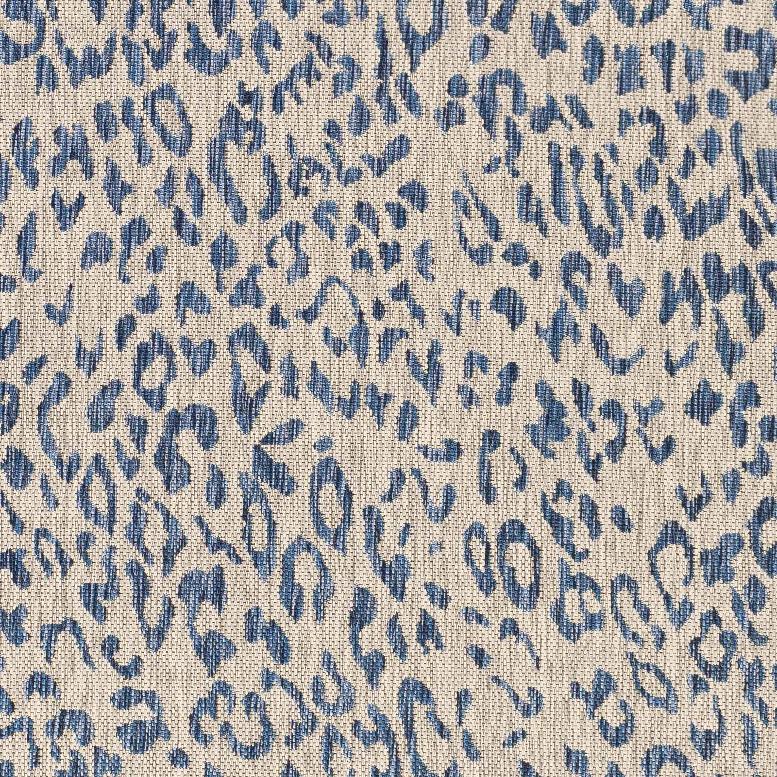 Contemporary Abstract Blue and Ivory Leopard Design Multi size  Area Rug - Image 14