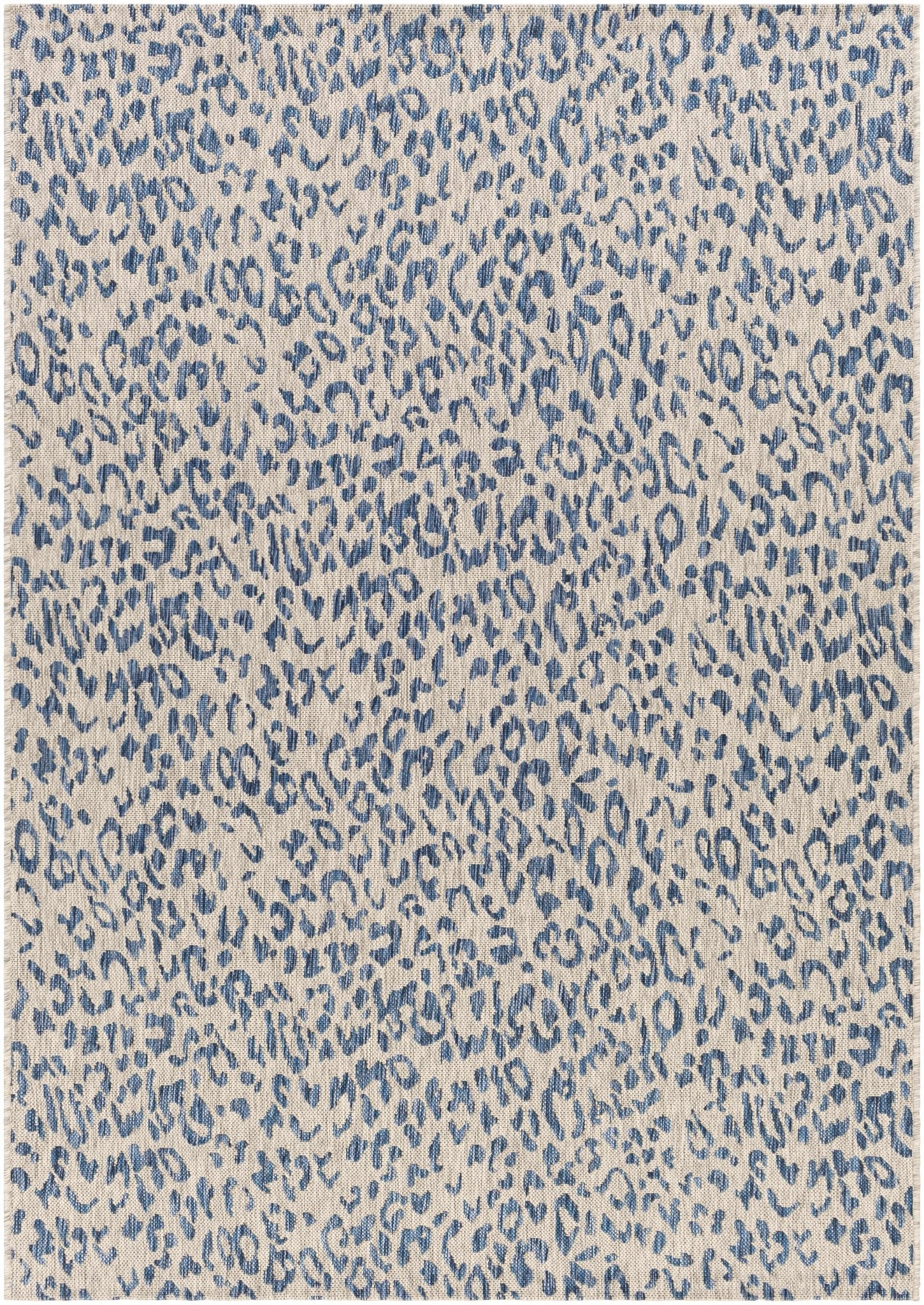 Contemporary Abstract Blue and Ivory Leopard Design Multi size  Area Rug - Image 15