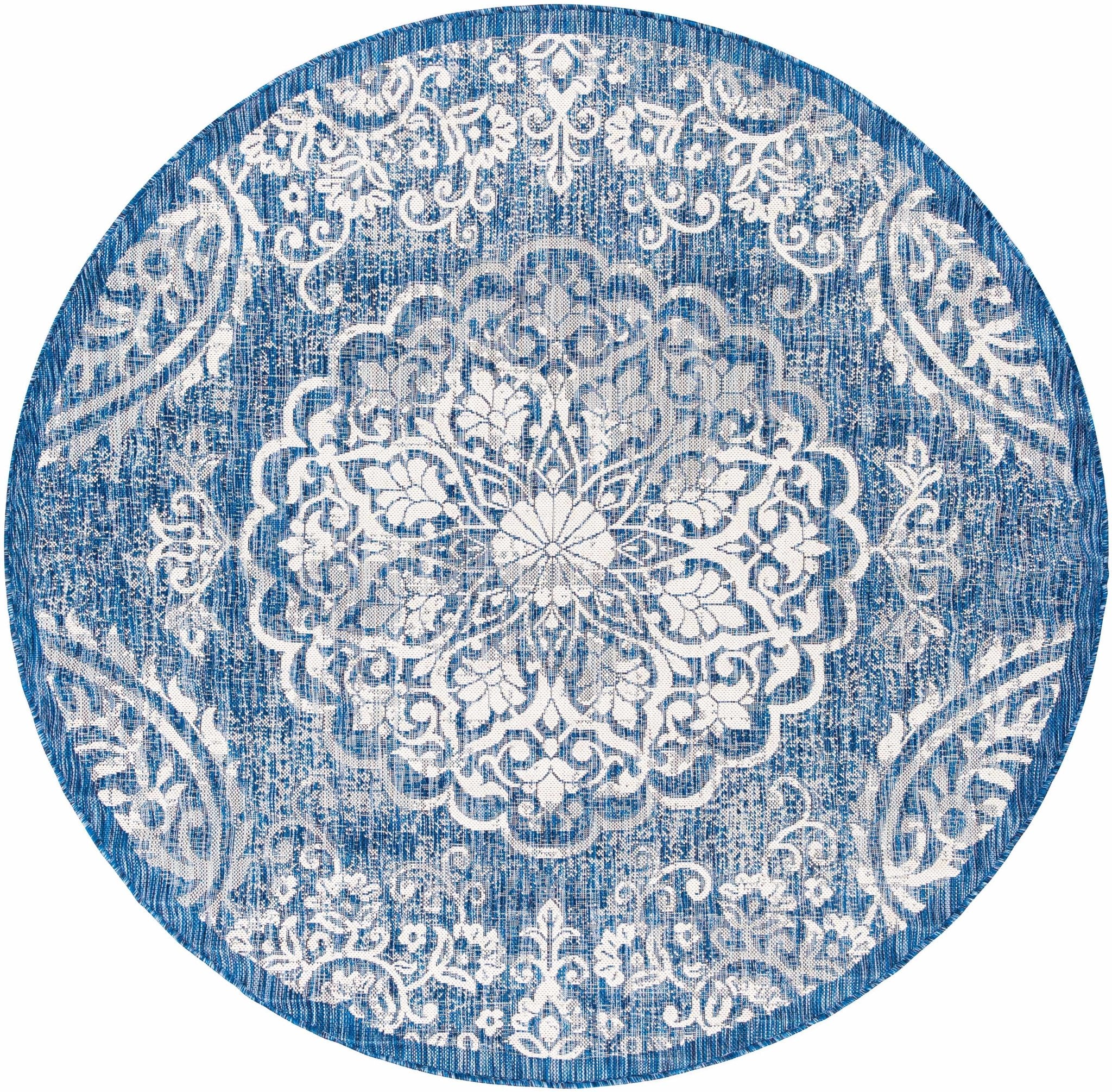 Contemporary Abstract Blue and Ivory Leopard Design Multi size  Area Rug - Image 16