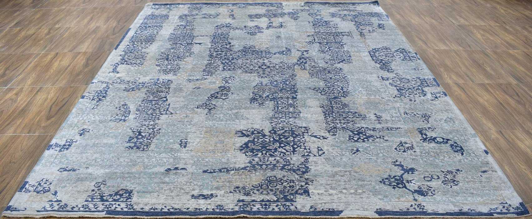 Traditional Handmade Silk and Wool  8x10 Area Rug | TRD1635810 - Image 3