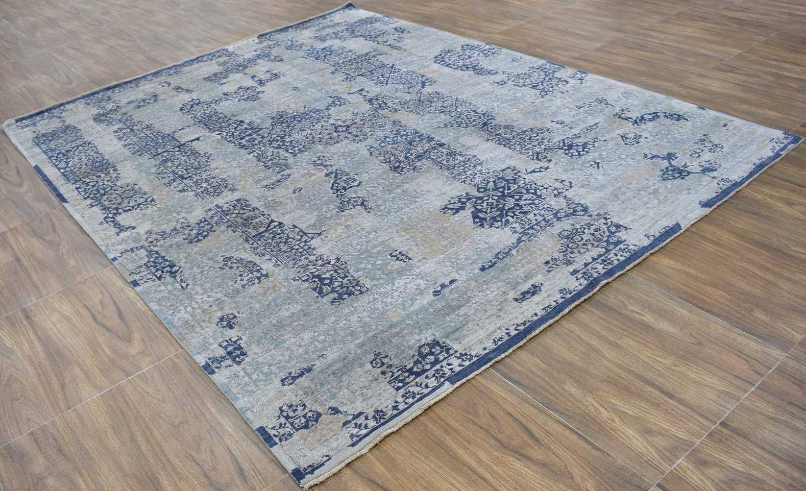 Traditional Handmade Silk and Wool  8x10 Area Rug | TRD1635810 - Image 4