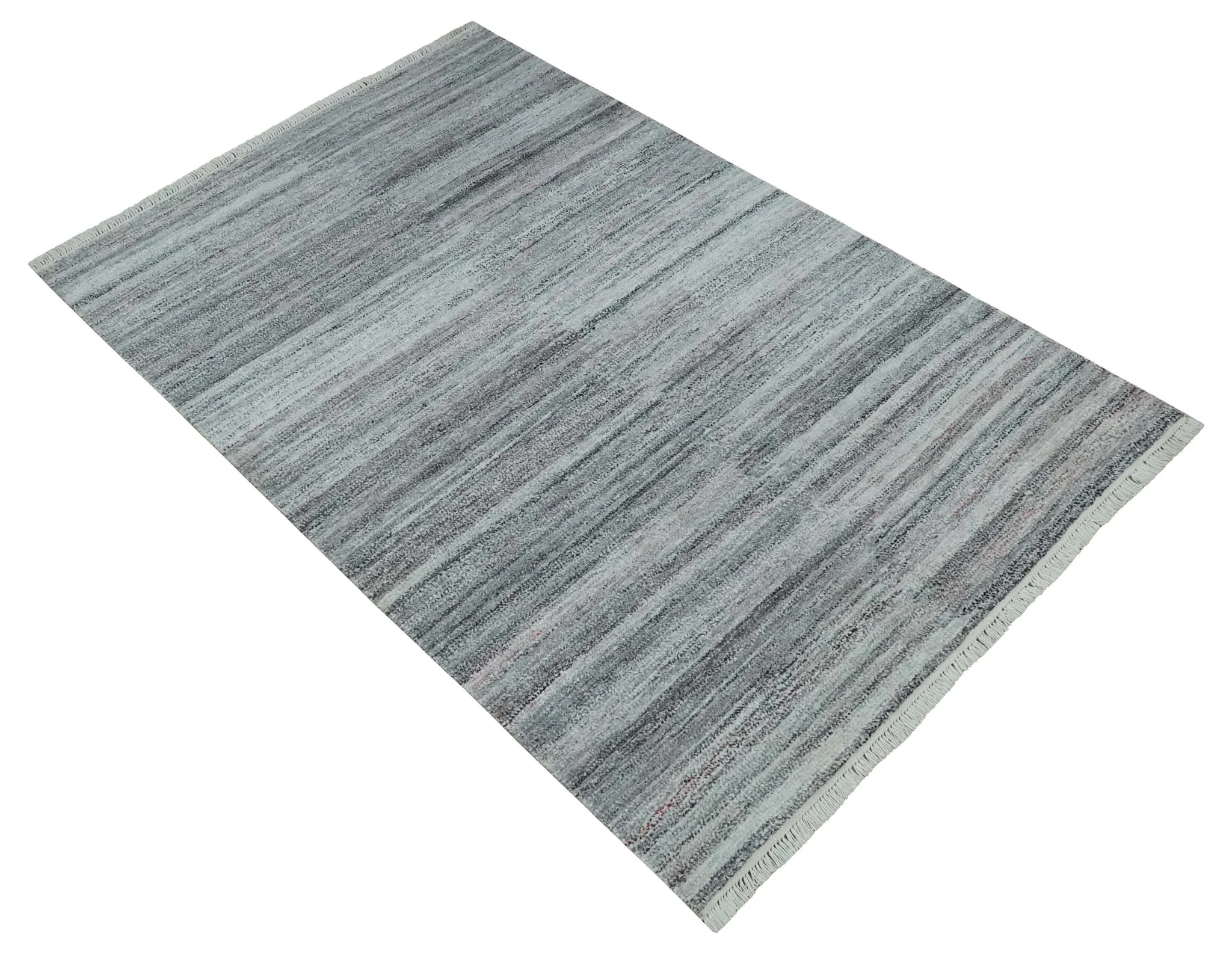 Modern Abstract Silver, Gray, Charcoal and Brown Dari 5x8 Pet yarn Area Rug - Image 10