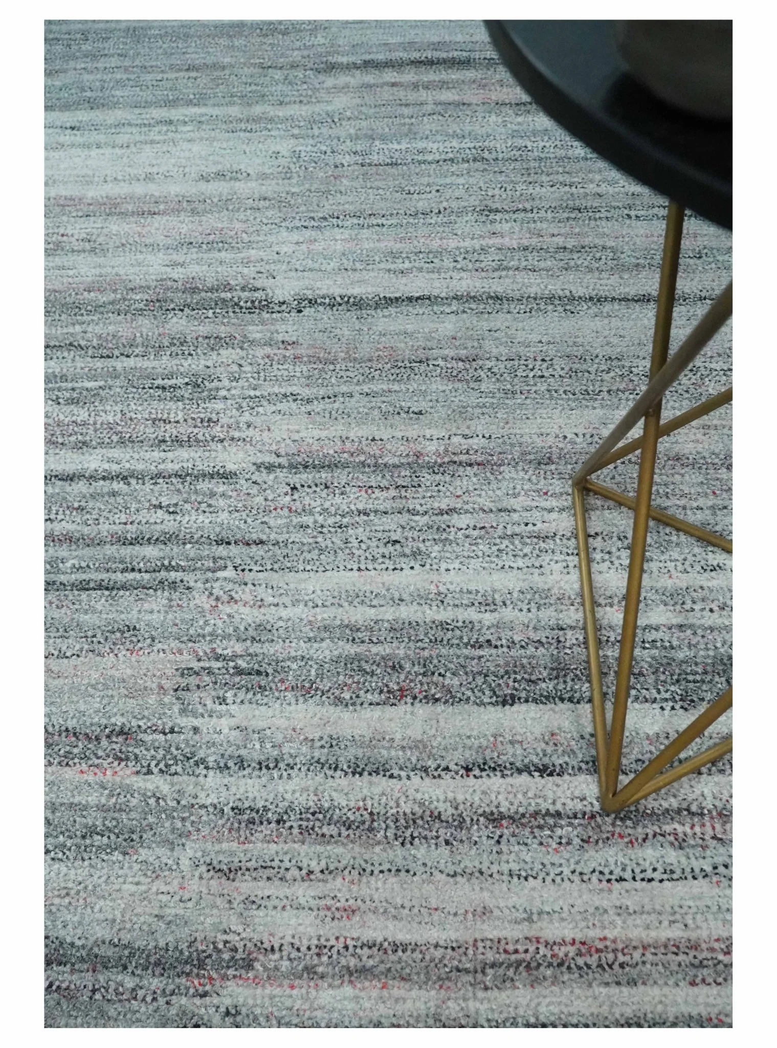 Modern Abstract Silver, Gray, Charcoal and Brown Dari 5x8 Pet yarn Area Rug - Image 3