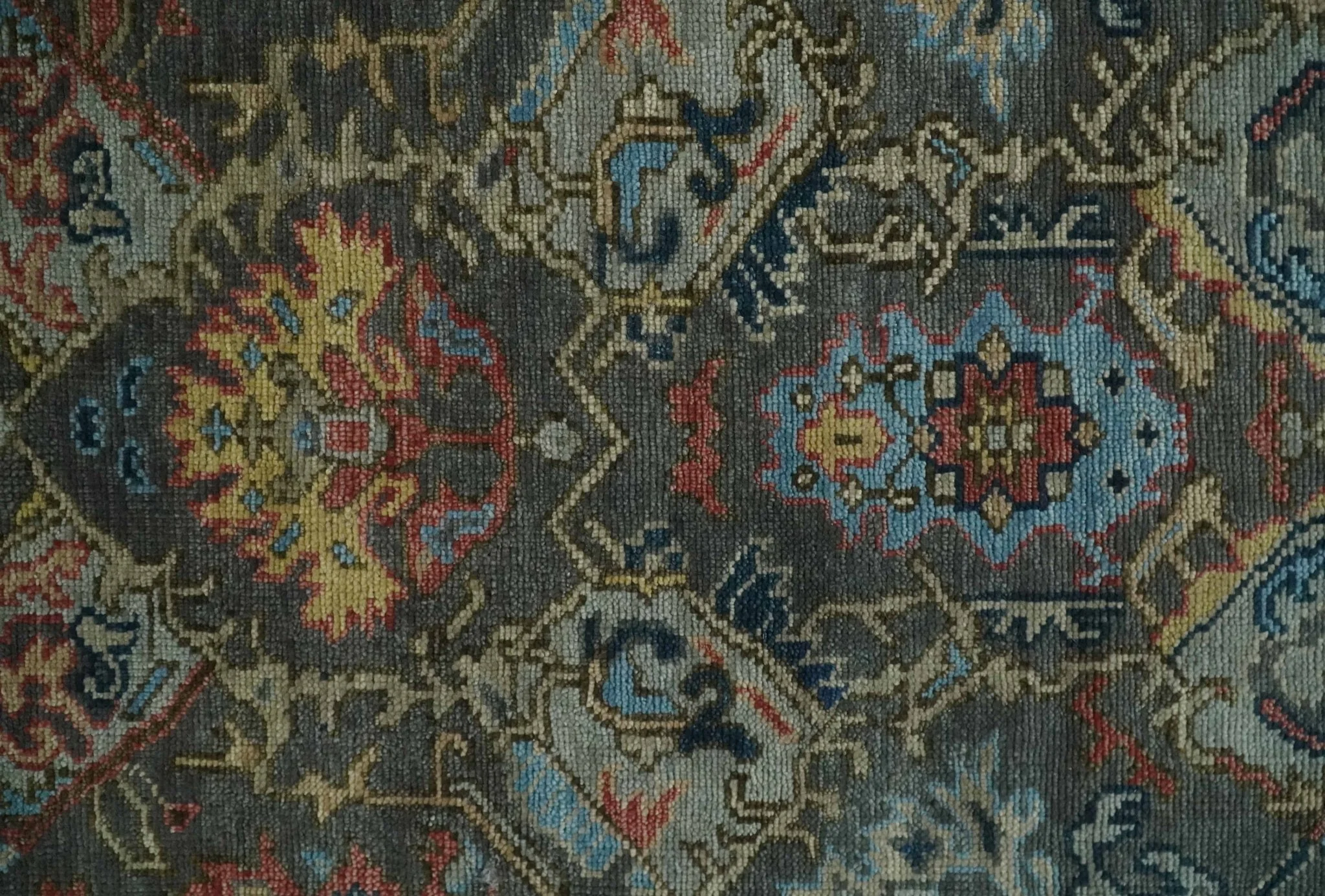 Traditional Persian Gray, Rust and Charcoal Oushak Area Rug - Image 11