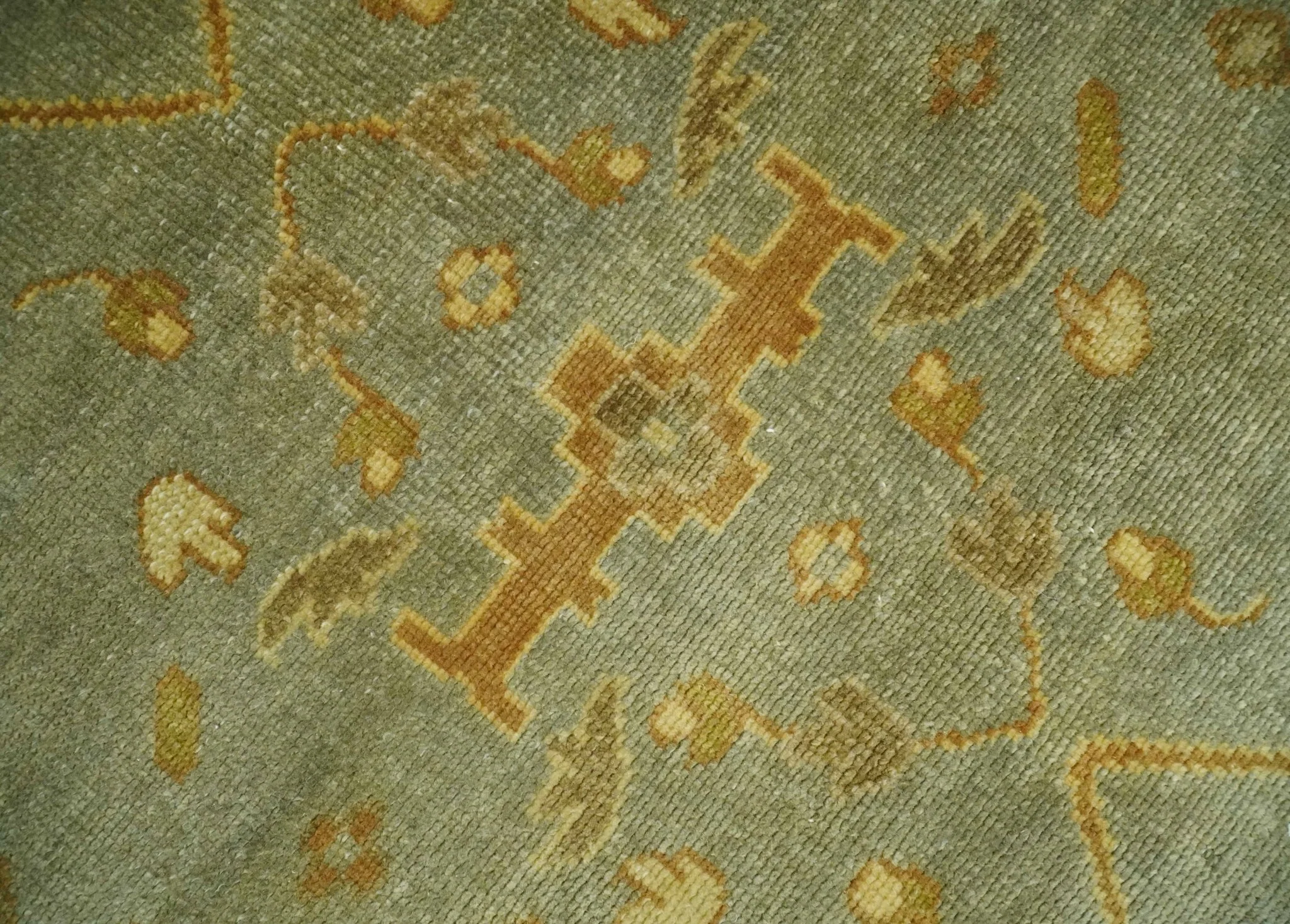 Antique Moss 8x10 Hand Knotted Gray and Brown Traditional Vintage Persian Style Wool Rug | AC22810 - Image 4