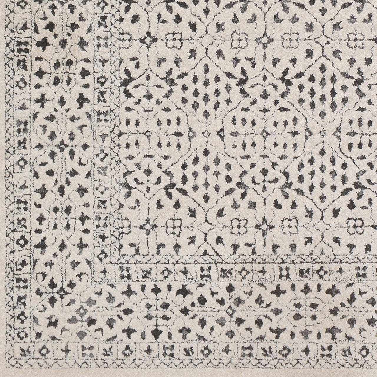 Antique Design Beige and Charcoal Traditional area rug - Image 8