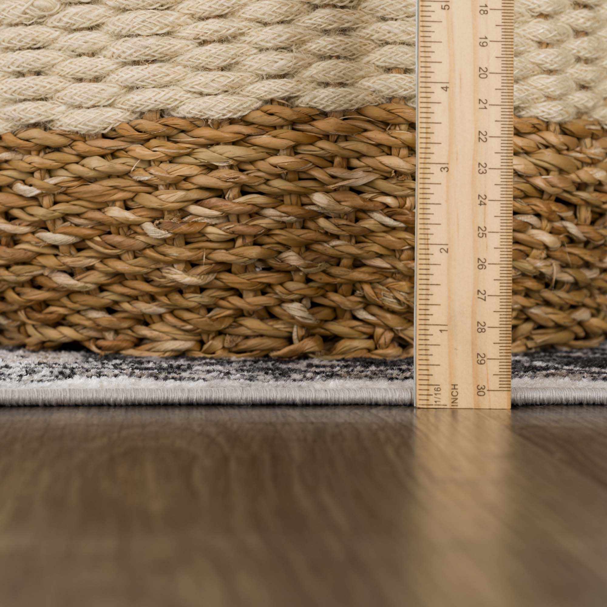 Antique Ivory, Beige and Charcoal Traditional Washable Turkish Design Area Rug - Image 22