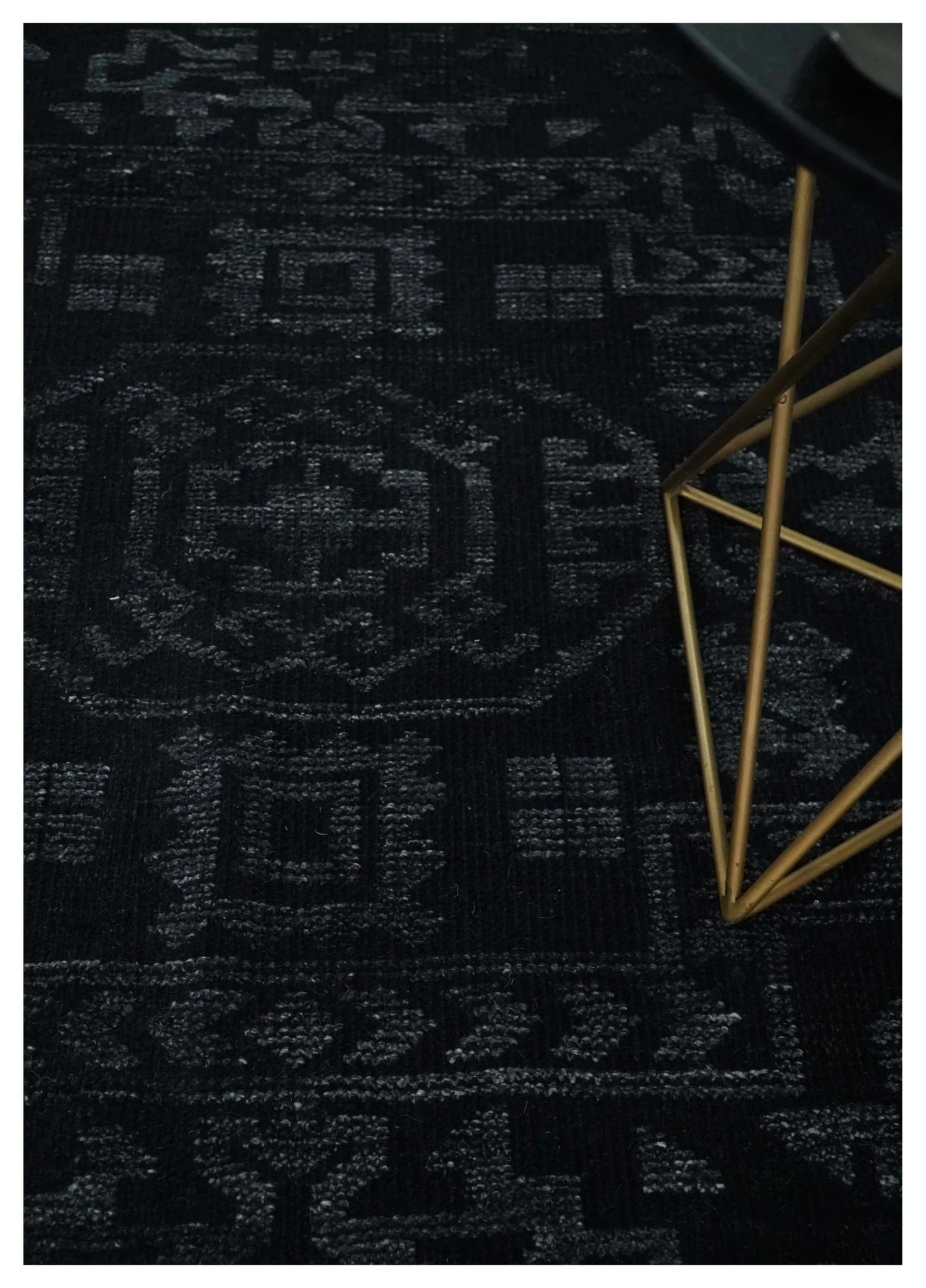 Antique Style Black and Silver 8.4x9.8 hand knotted Traditional wool Area rug - Image 2
