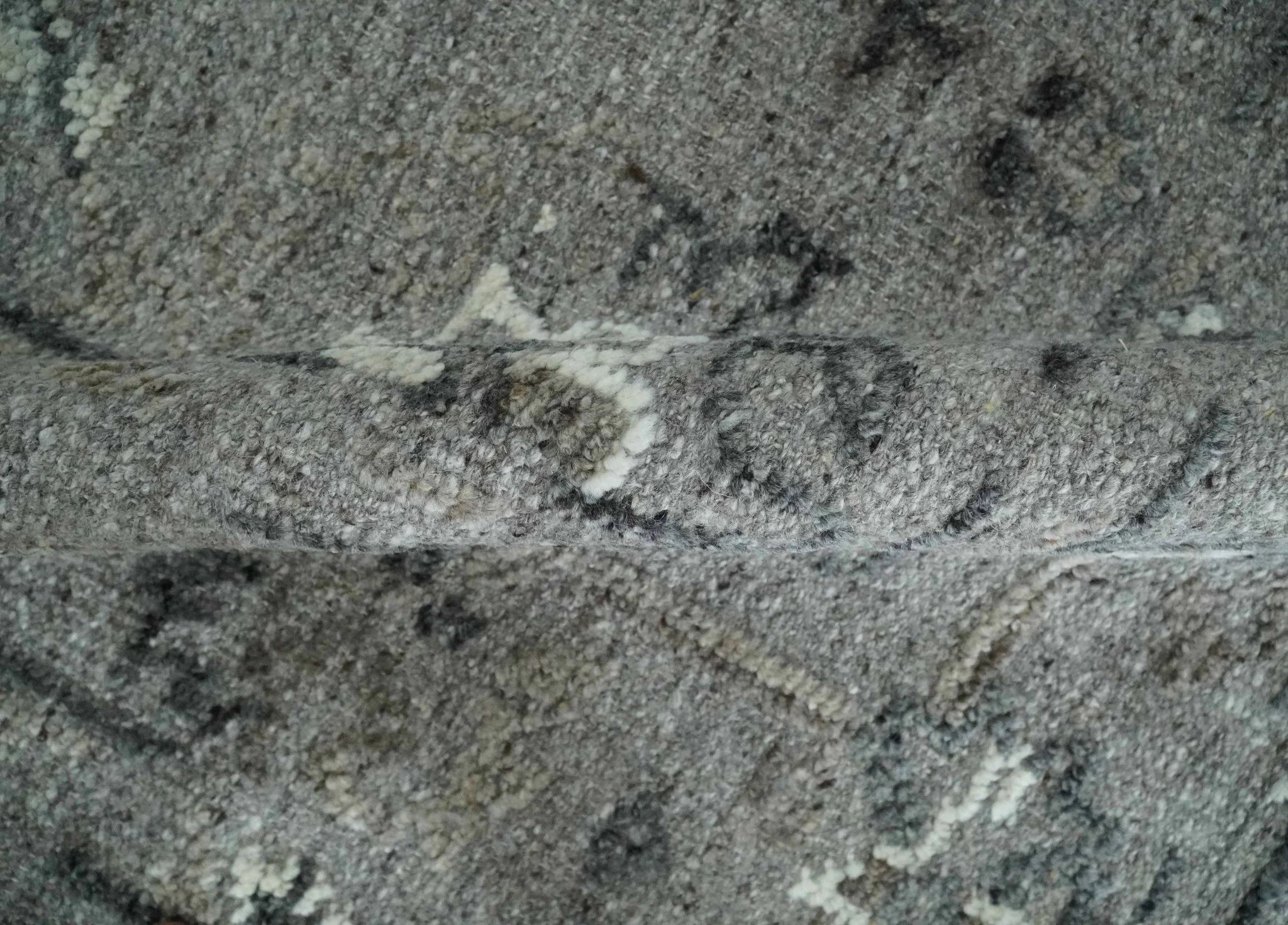 Antique Style Charcoal and Ivory Hand knotted 8.6x9.10 Oushak Design wool area rug - Image 6