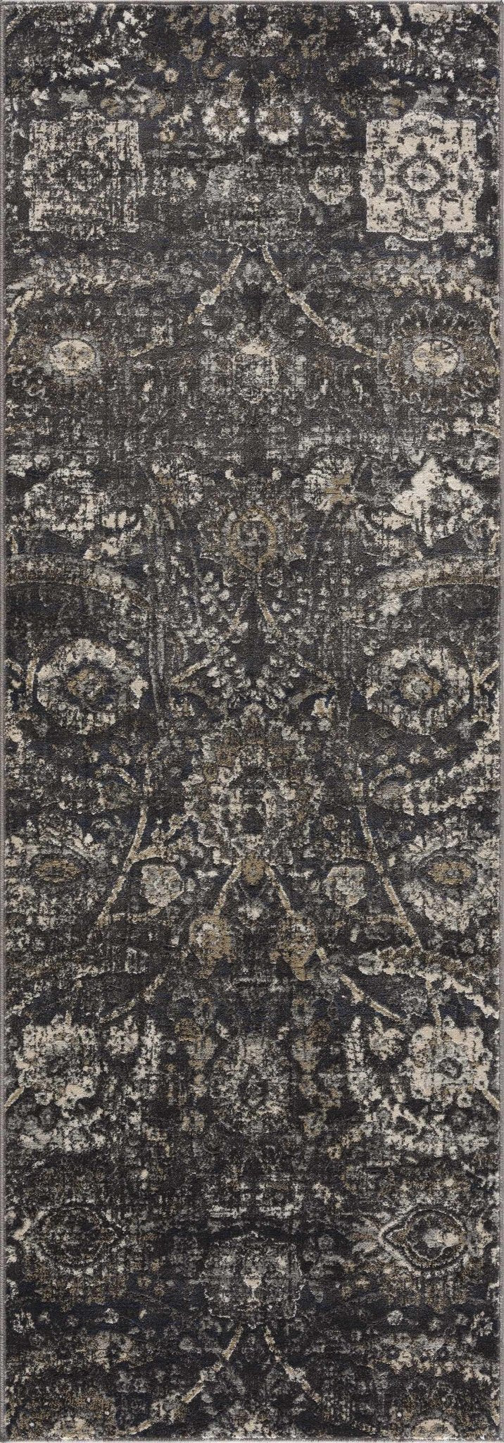 Vintage Style charcoal, Beige and Ivory Traditional oriental Oushak rug - Image 14