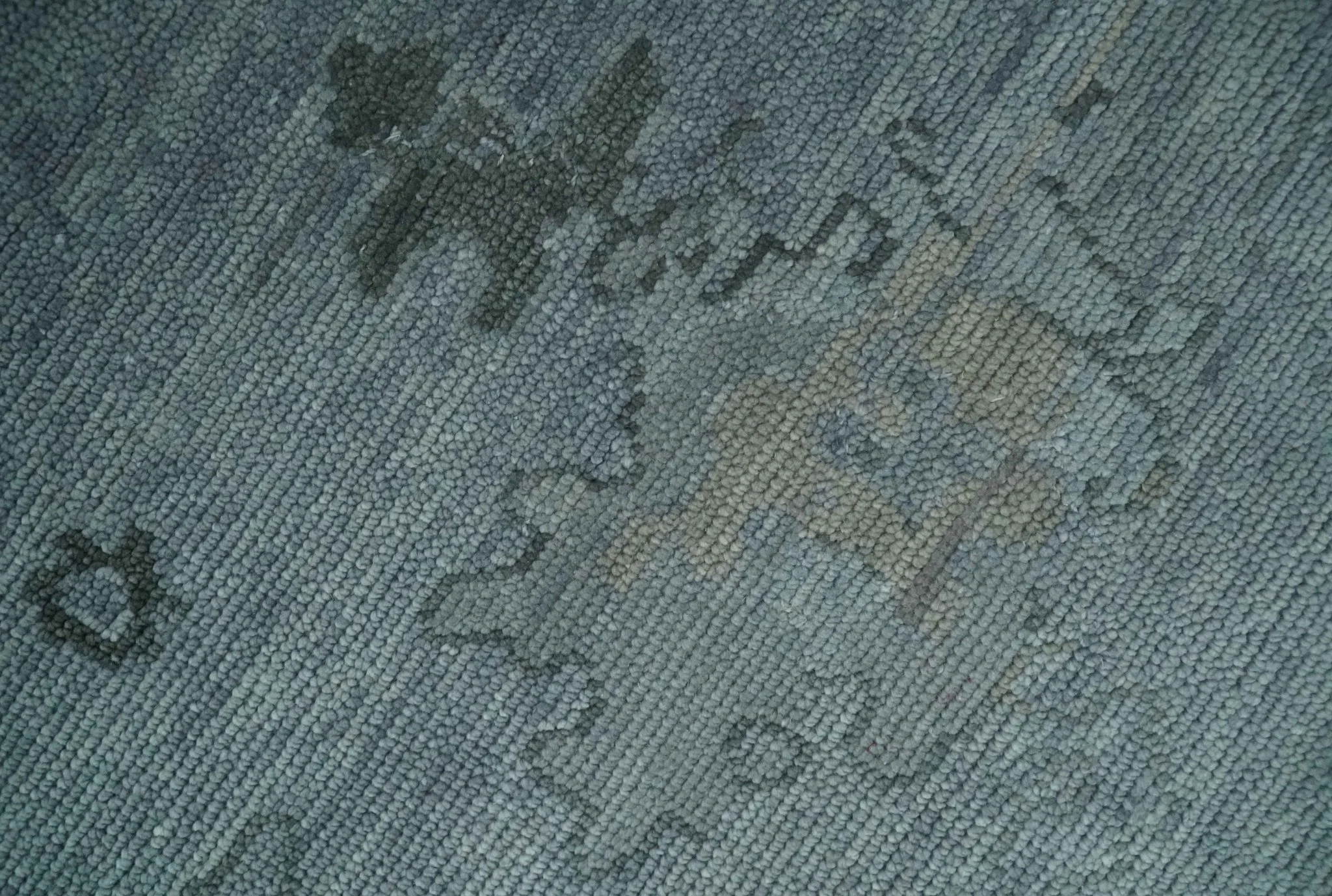 Antique style Gray and Silver Hand Knotted Multi Size Oushak Wool Area Rug - Image 4