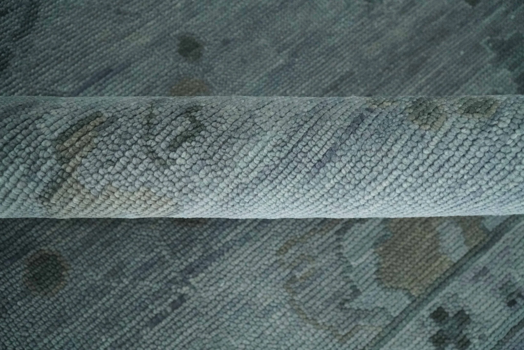 Antique style Gray and Silver Hand Knotted Multi Size Oushak Wool Area Rug - Image 6