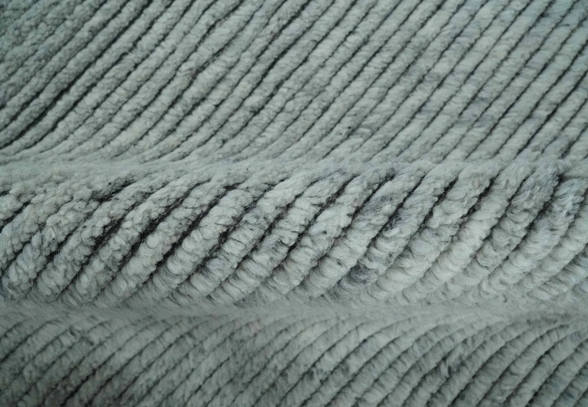 Contemporary look Gray Hand knotted loop Cut 8x10 wool Area Rug - Image 6