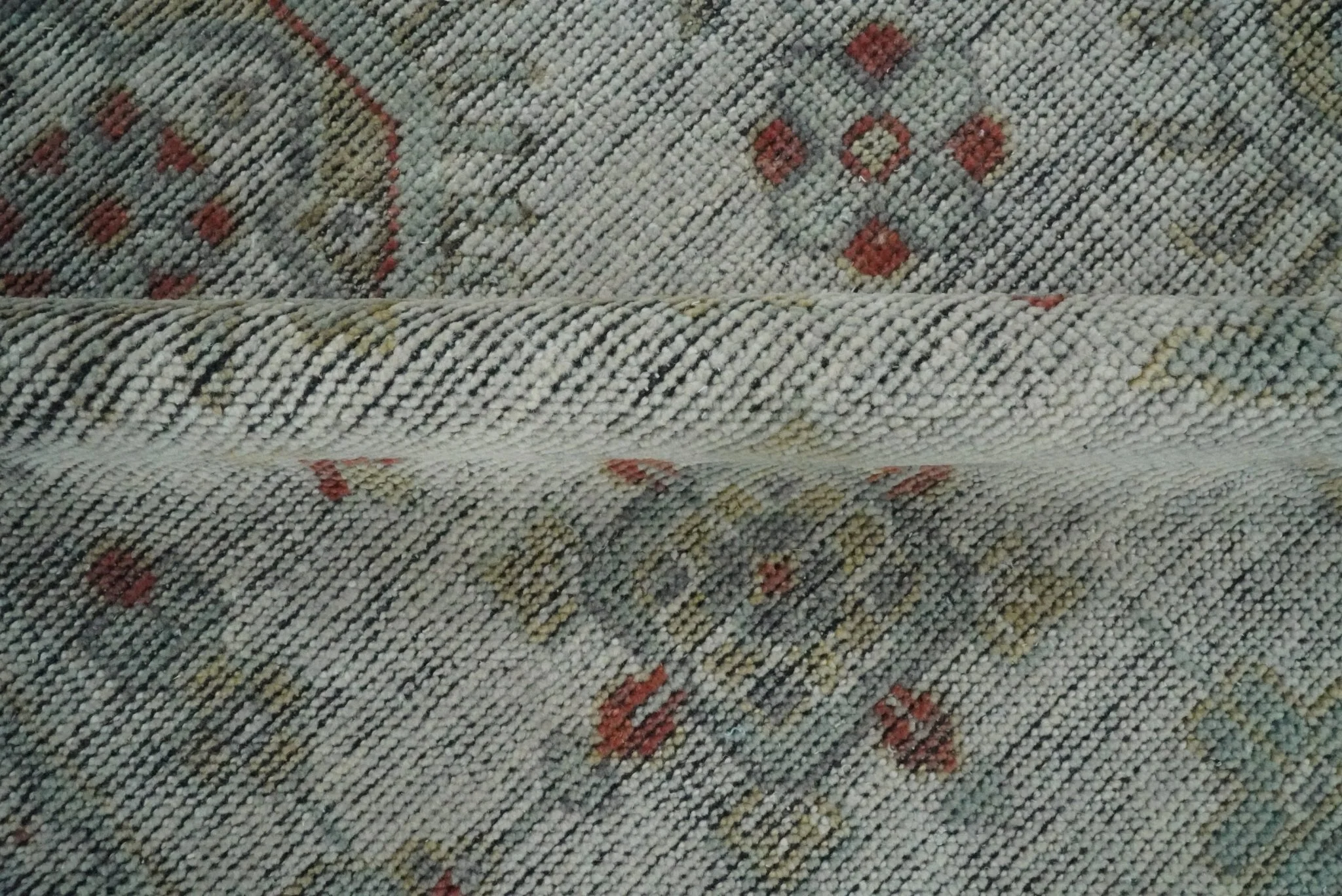 Vintage Distressed Hand Knotted Serapi Silver and Rust Traditional Antique Custom Made Area Rug - Image 10