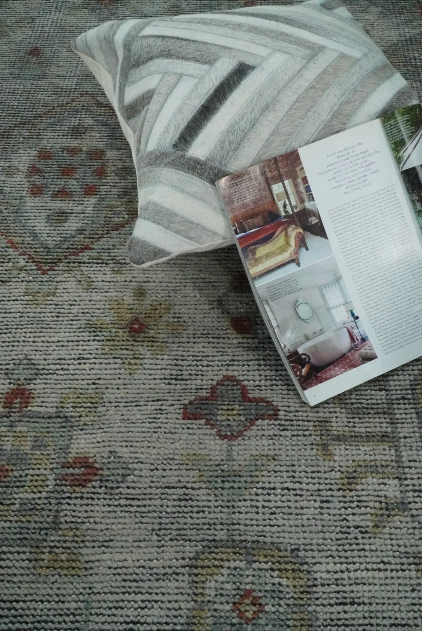 Vintage Distressed Hand Knotted Serapi Silver and Rust Traditional Antique Custom Made Area Rug - Image 7