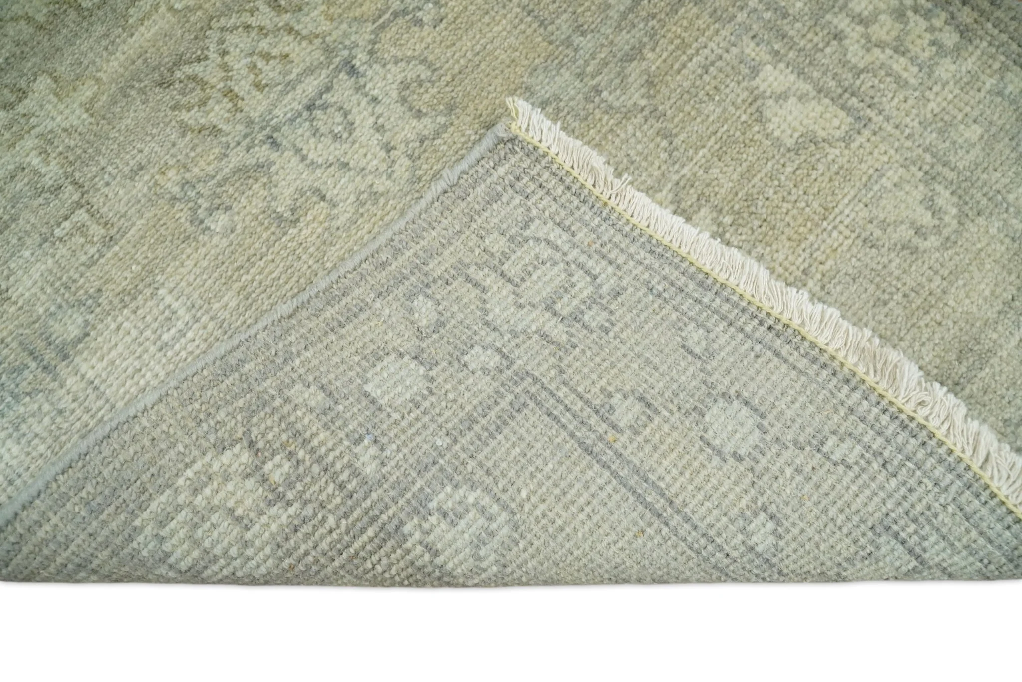 Antique Persian 2x3 Beige and Gray Hand Knotted Entryway Wool Area Rug | TRD2954723 - Image 3