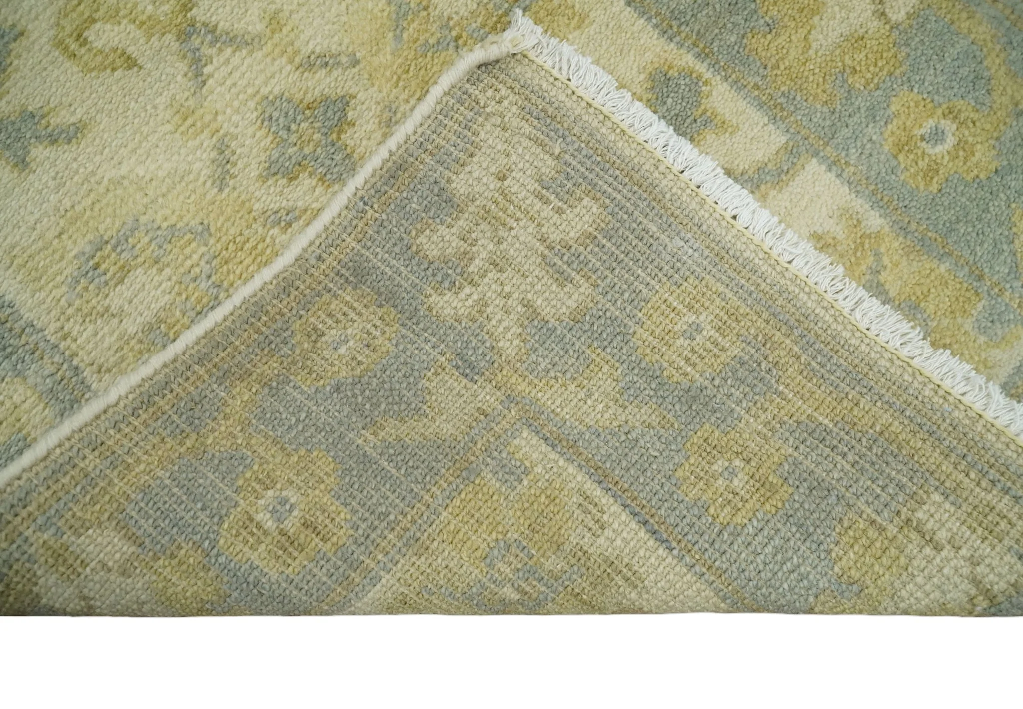 Antique Persian 2x3 Beige and Gray Hand Knotted Entryway Wool Area Rug | TRDWN123 - Image 5