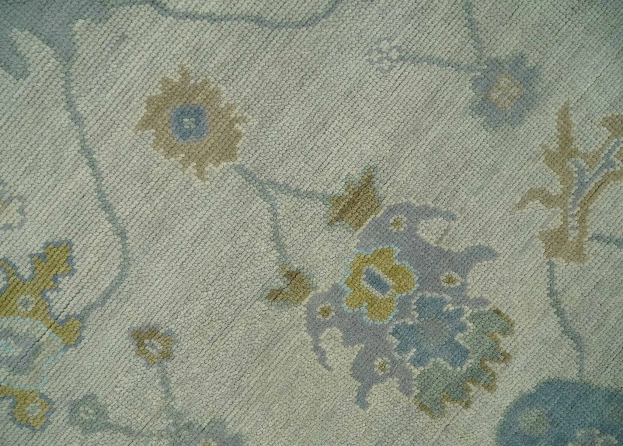Antique Silver Hand knotted Traditional Multi Size Oushak Wool area Rug - Image 4