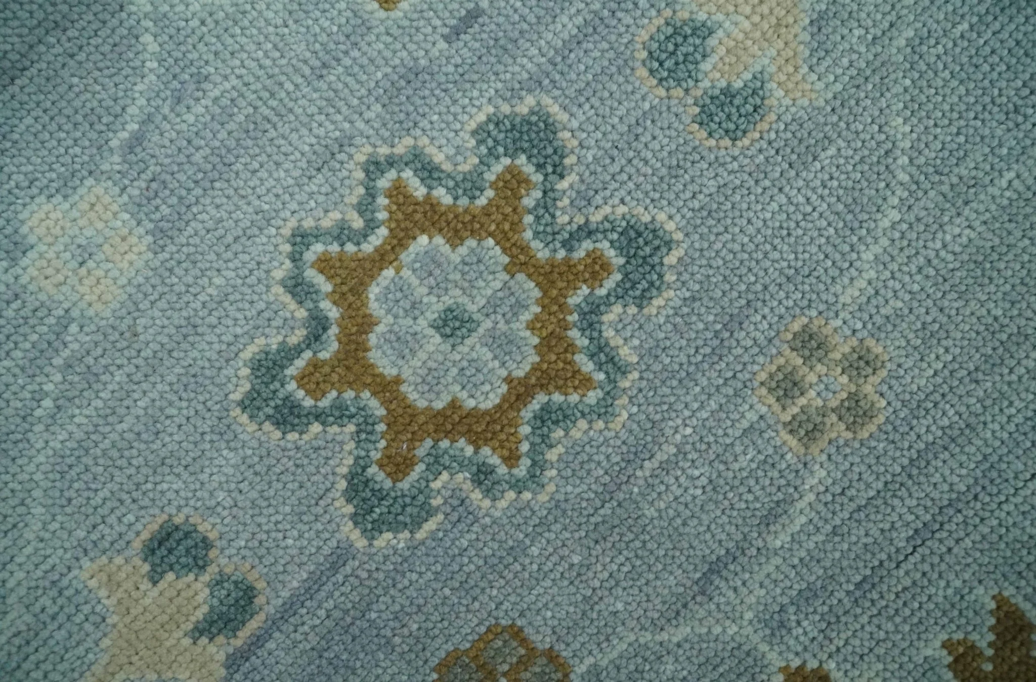 Antique Silver Multi Size Hand Knotted Turkish Style Oushak Traditional Area Rug, Living Room Rug - Image 4
