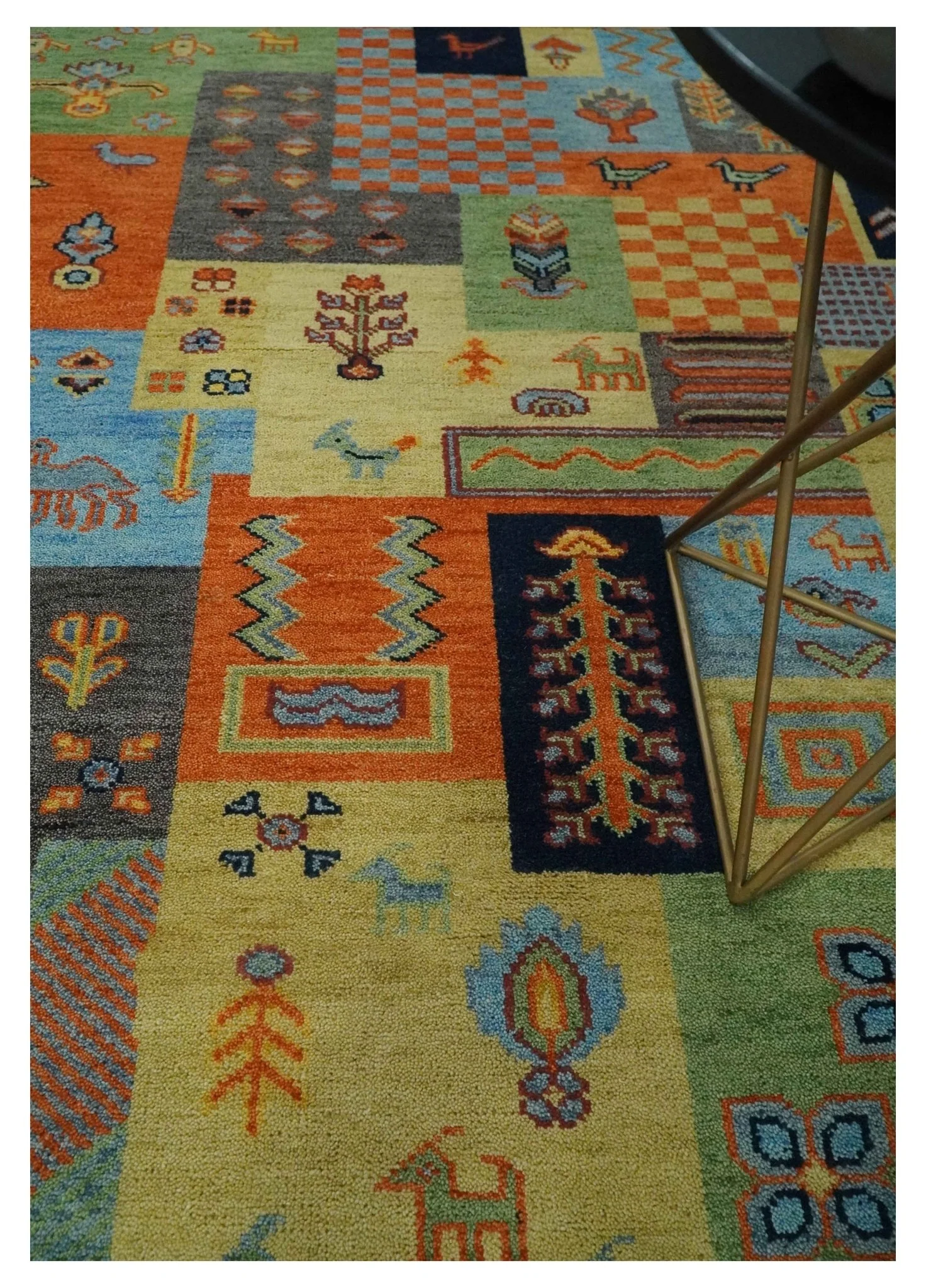Antique Design Tribal Multi Color Hand knotted Traditional 8x10 Wool Area Rug - Image 2