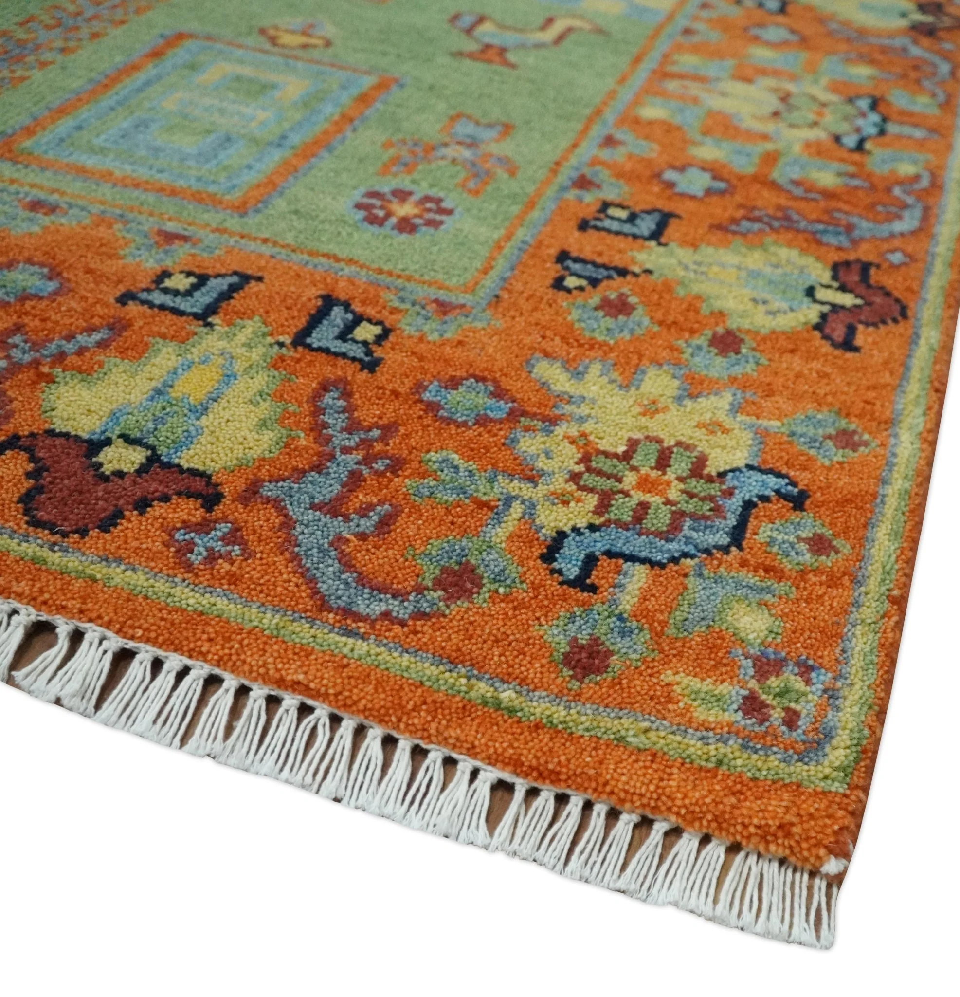 Hand knotted Traditional Antique Tribal Style Gabbeh Design Wool Area Rug - Image 5