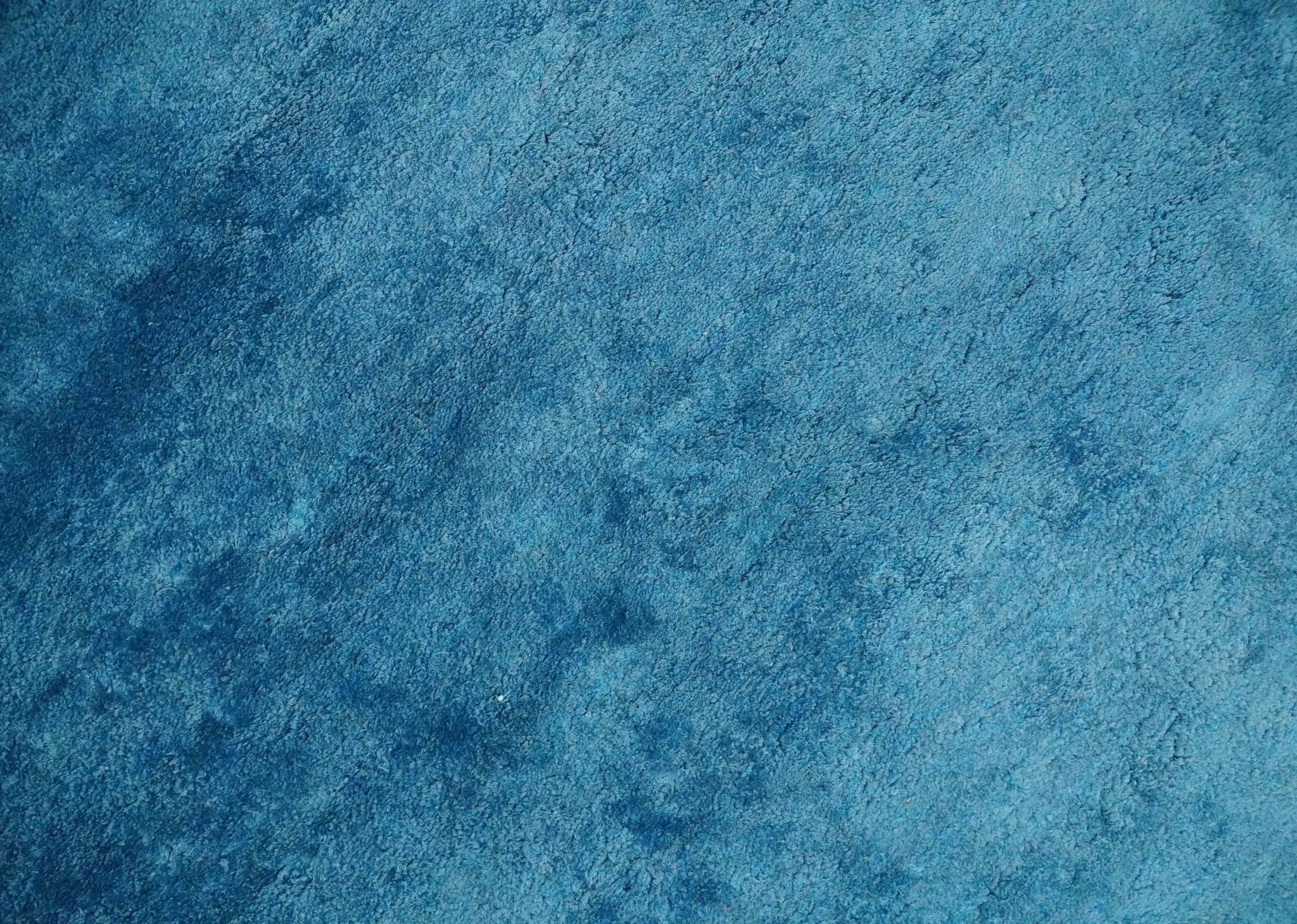 Art Silk 4x4 Round Modern Blue  blended Art Silk Rug entryway, bedside rug - Image 2