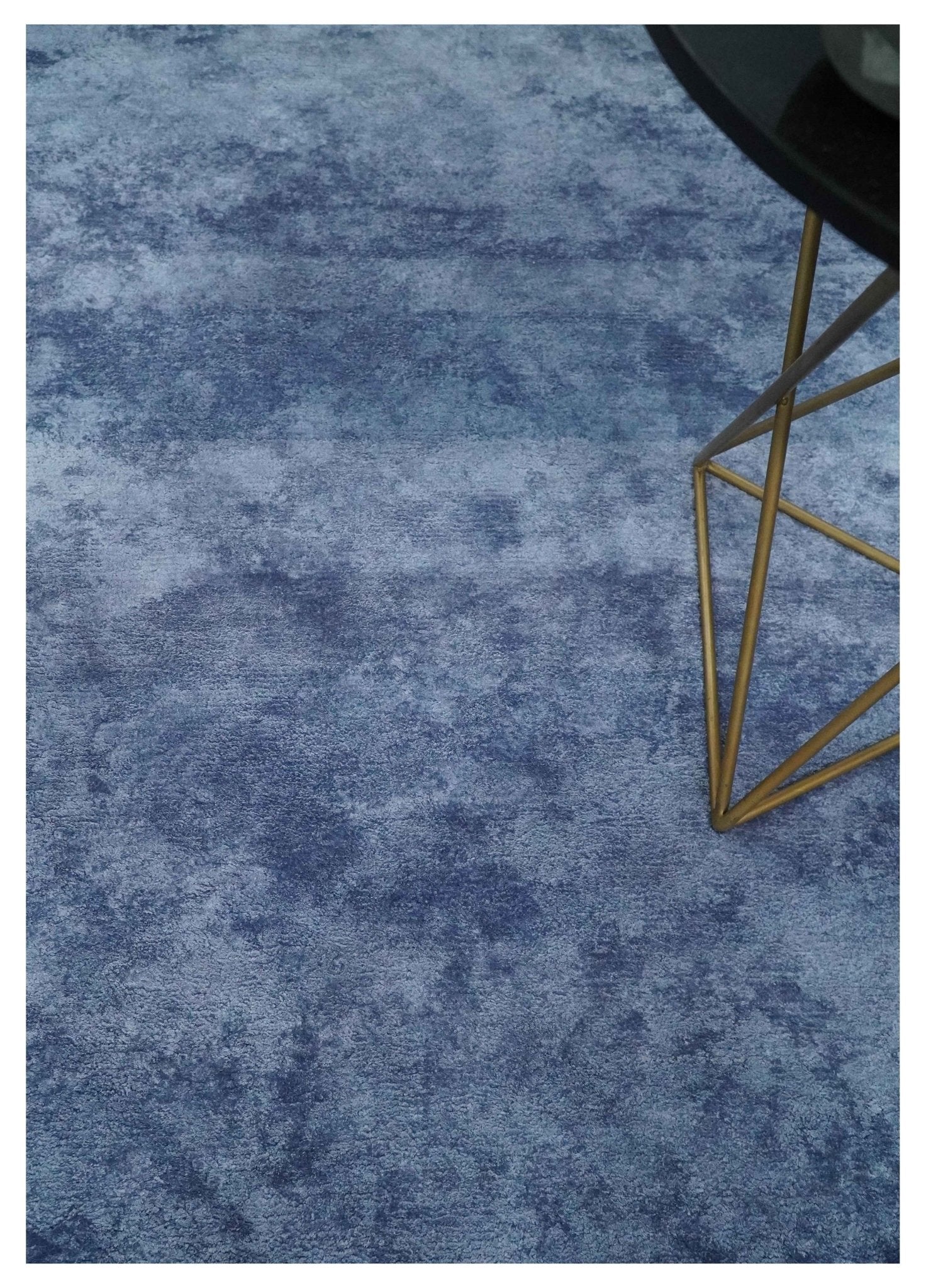 Art Silk 6x6 Round Modern Solid Violet Rug,  entryway, bedside, living room rug | VIS1 - Image 2