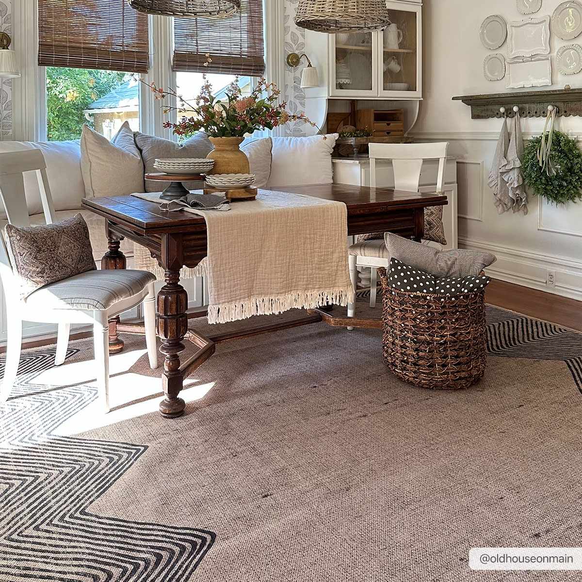 Beige And Black Modern Style Jutely Rug - Image 2