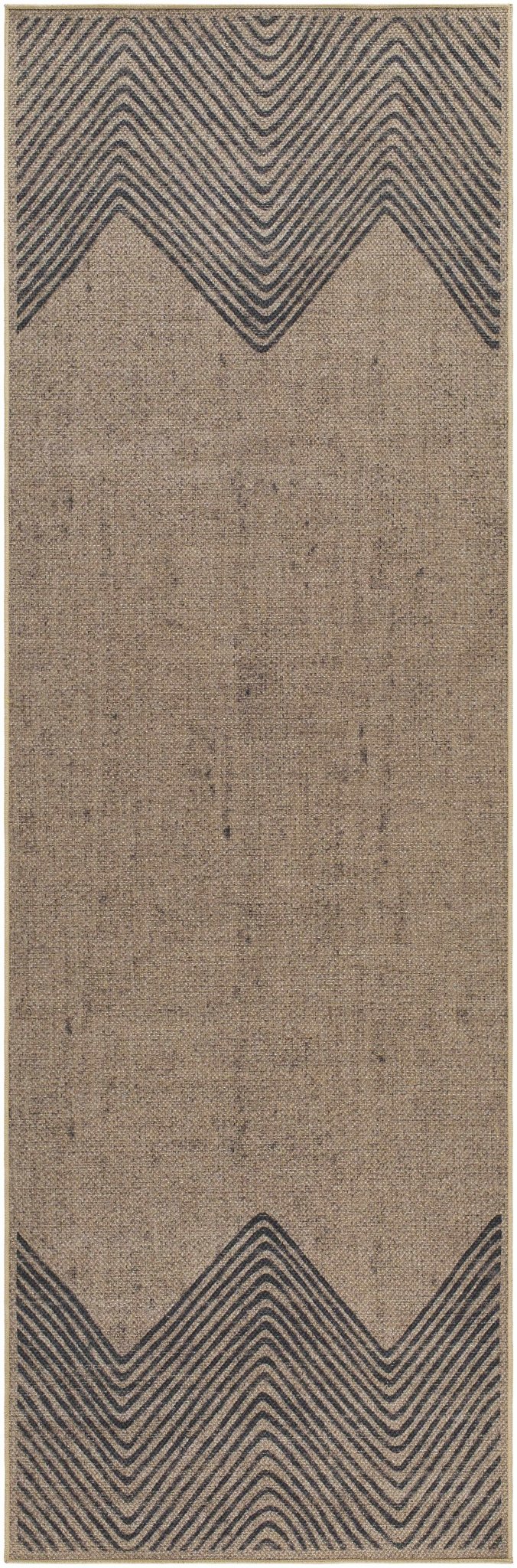 Beige And Black Modern Style Jutely Rug - Image 9
