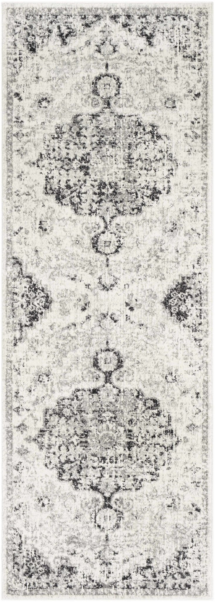 Beige and Black Traditional Medallion area rug - Image 10
