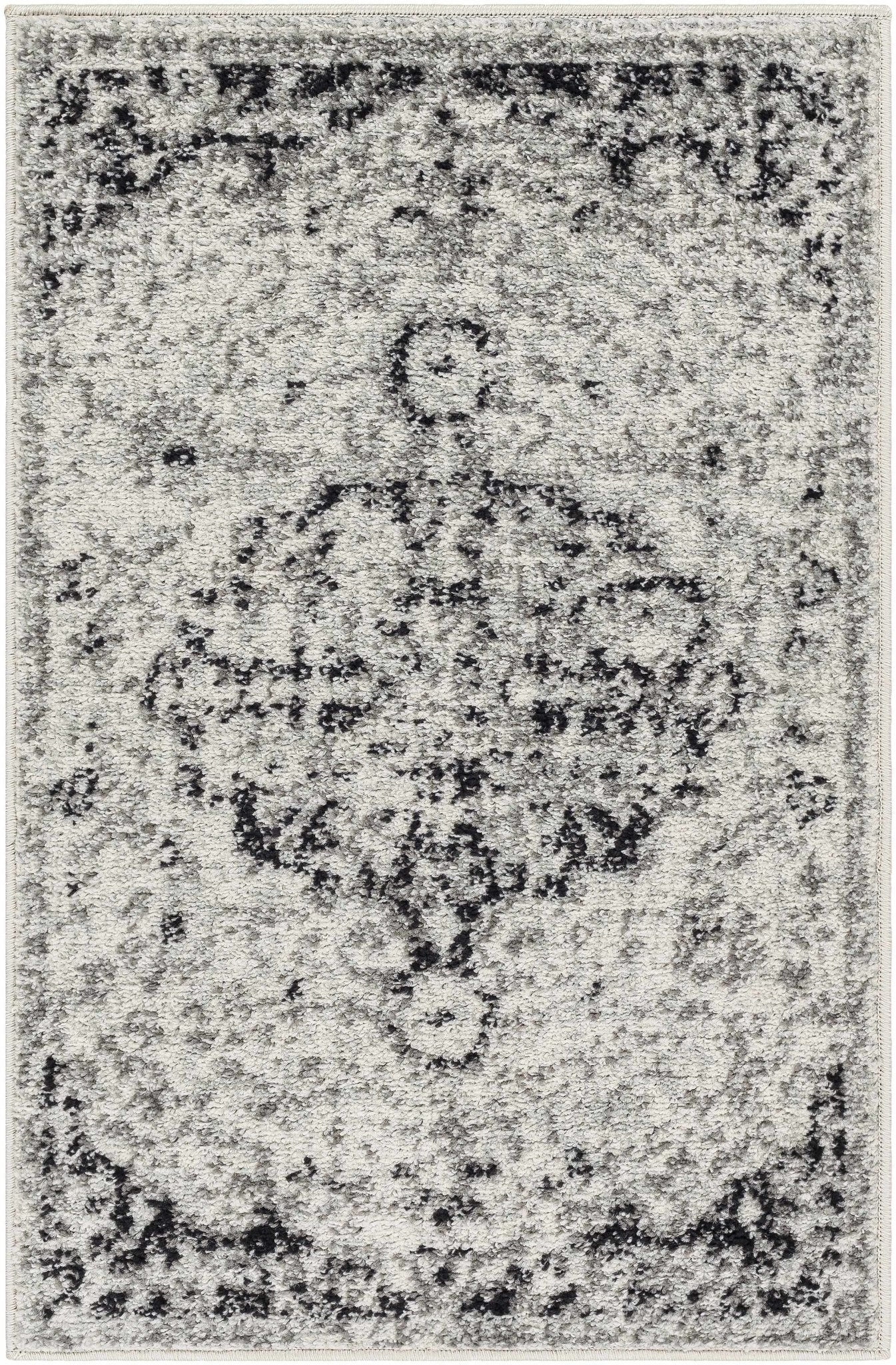 Beige and Black Traditional Medallion area rug - Image 13