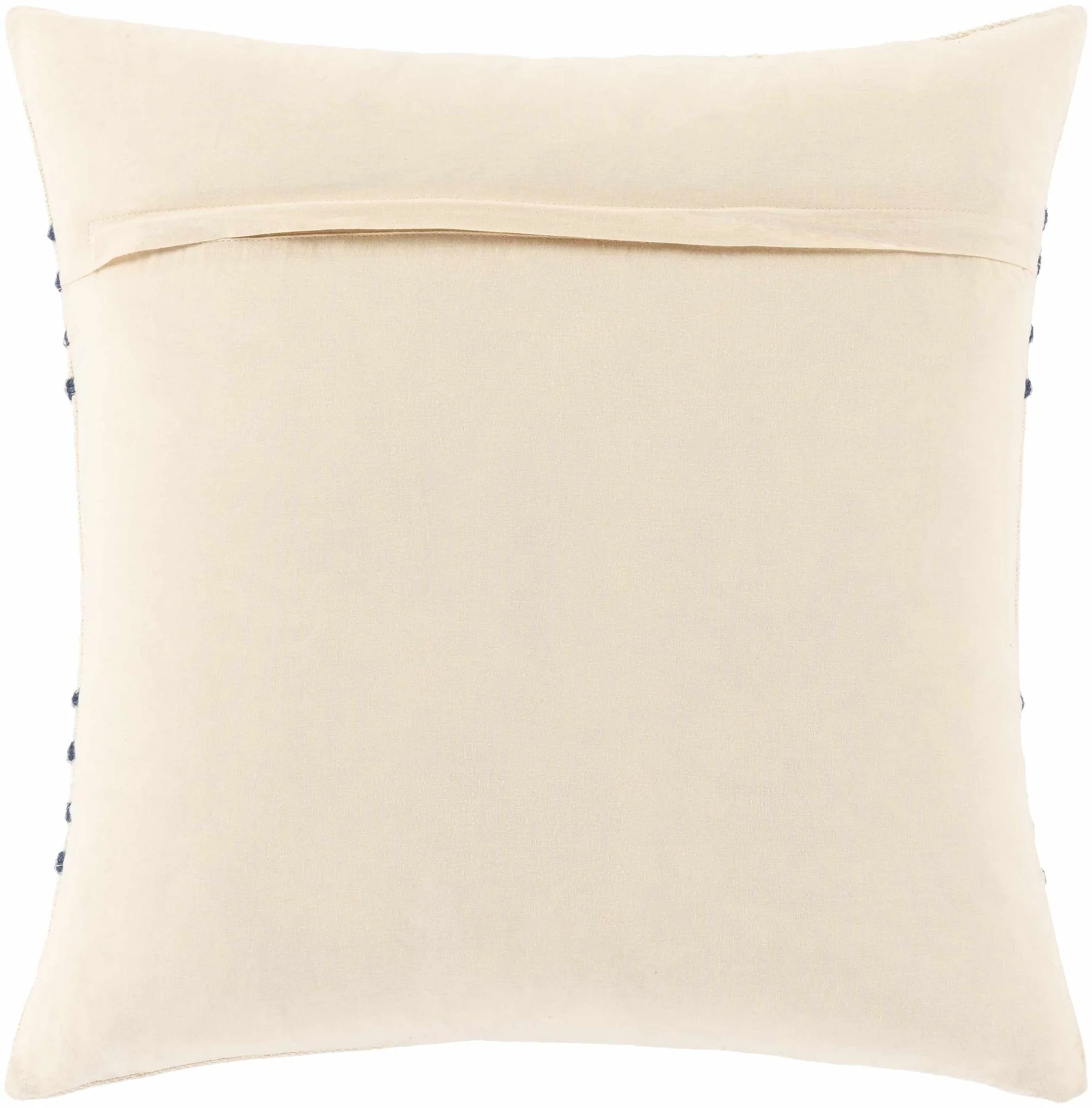 Beige and Blue Stripe Design Square Throw Pillow - Image 6