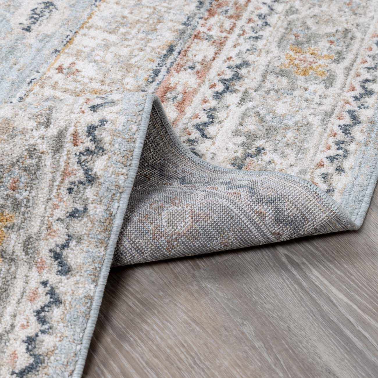 Beige And Blue Traditional Style  Area Rug - Image 6
