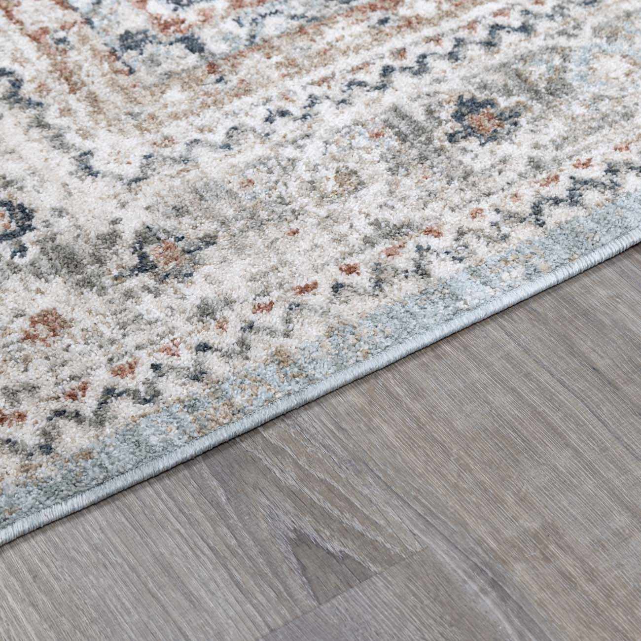 Beige And Blue Traditional Style  Area Rug - Image 9