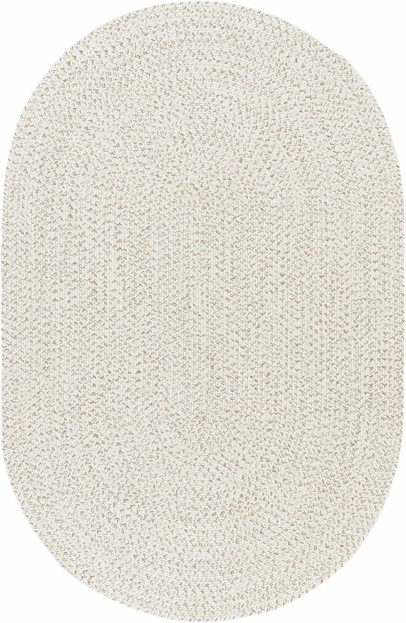Beige and Brown Chevron Design Jute Braided Outdoor safe area Rug - Image 14