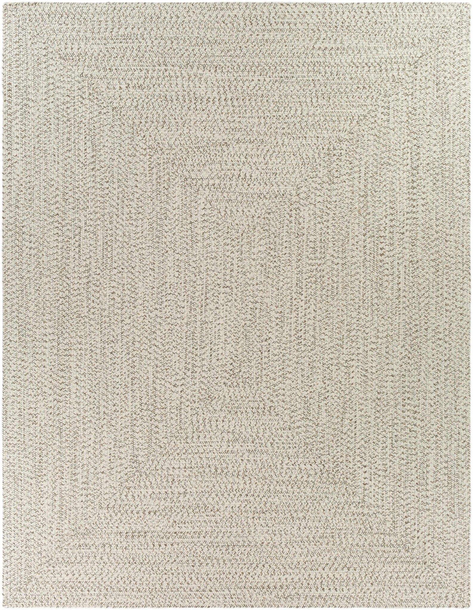 Beige and Brown Chevron Design Jute Braided Outdoor safe area Rug - Image 4