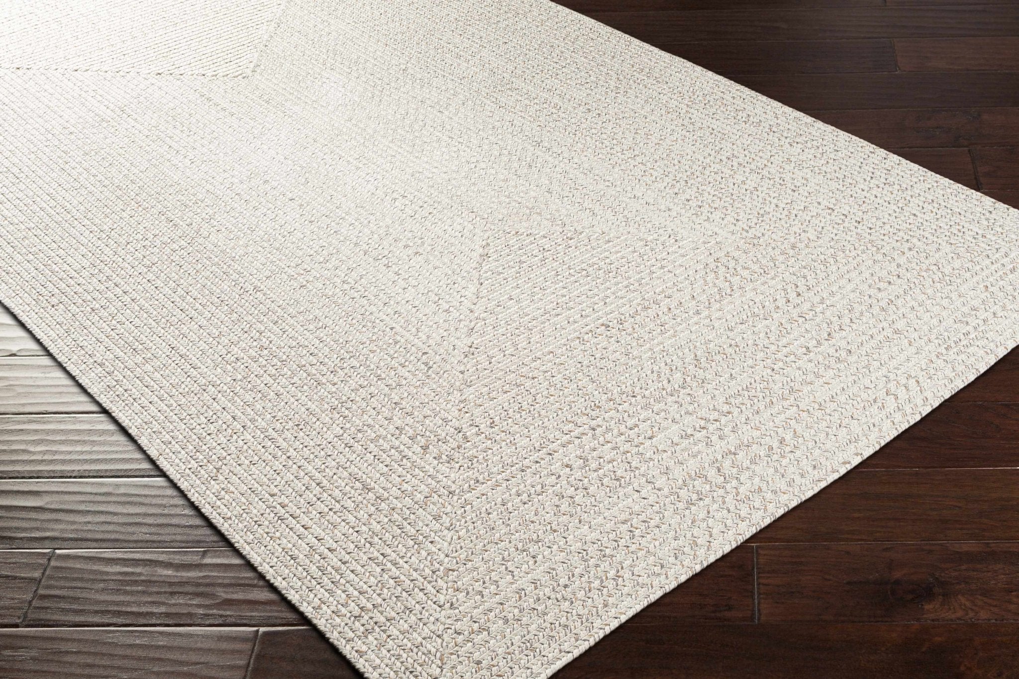 Beige and Brown Chevron Design Jute Braided Outdoor safe area Rug - Image 8