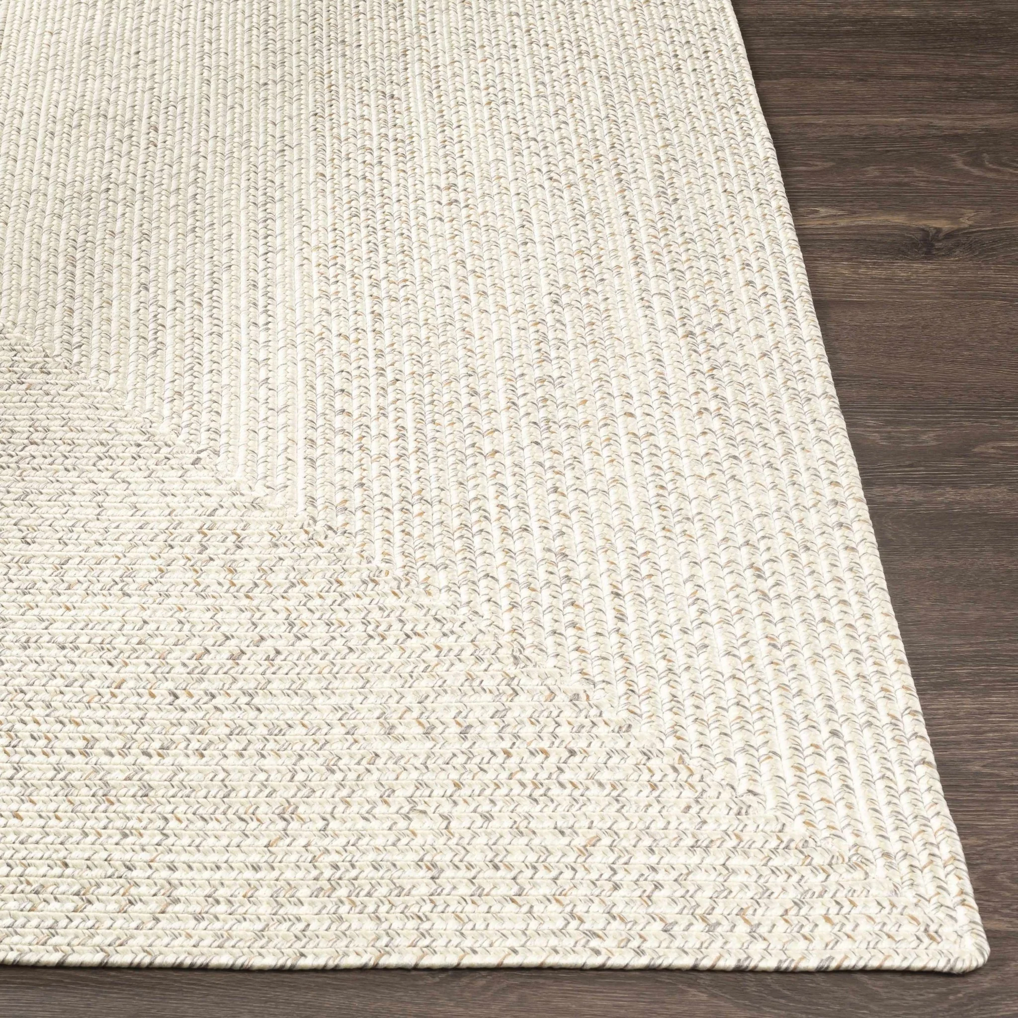 Beige and Brown Chevron Design Jute Braided Outdoor safe area Rug - Image 9