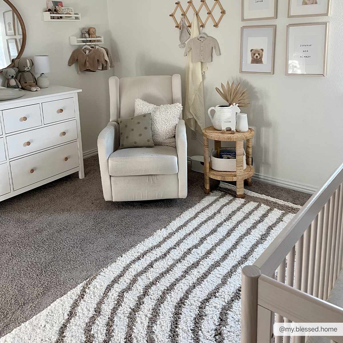Beige And Brown Modern Style Area Rug - Image 12